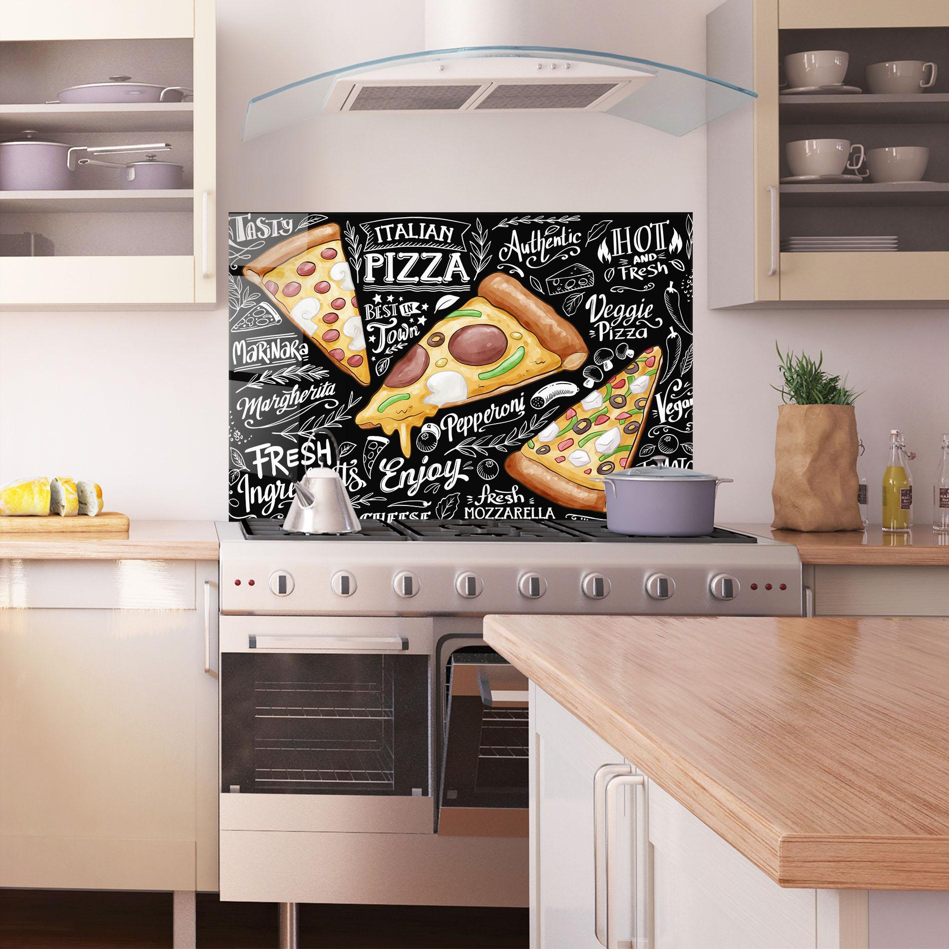 Panou Sticla Bucatarie Enjoy Pizza mockup 1