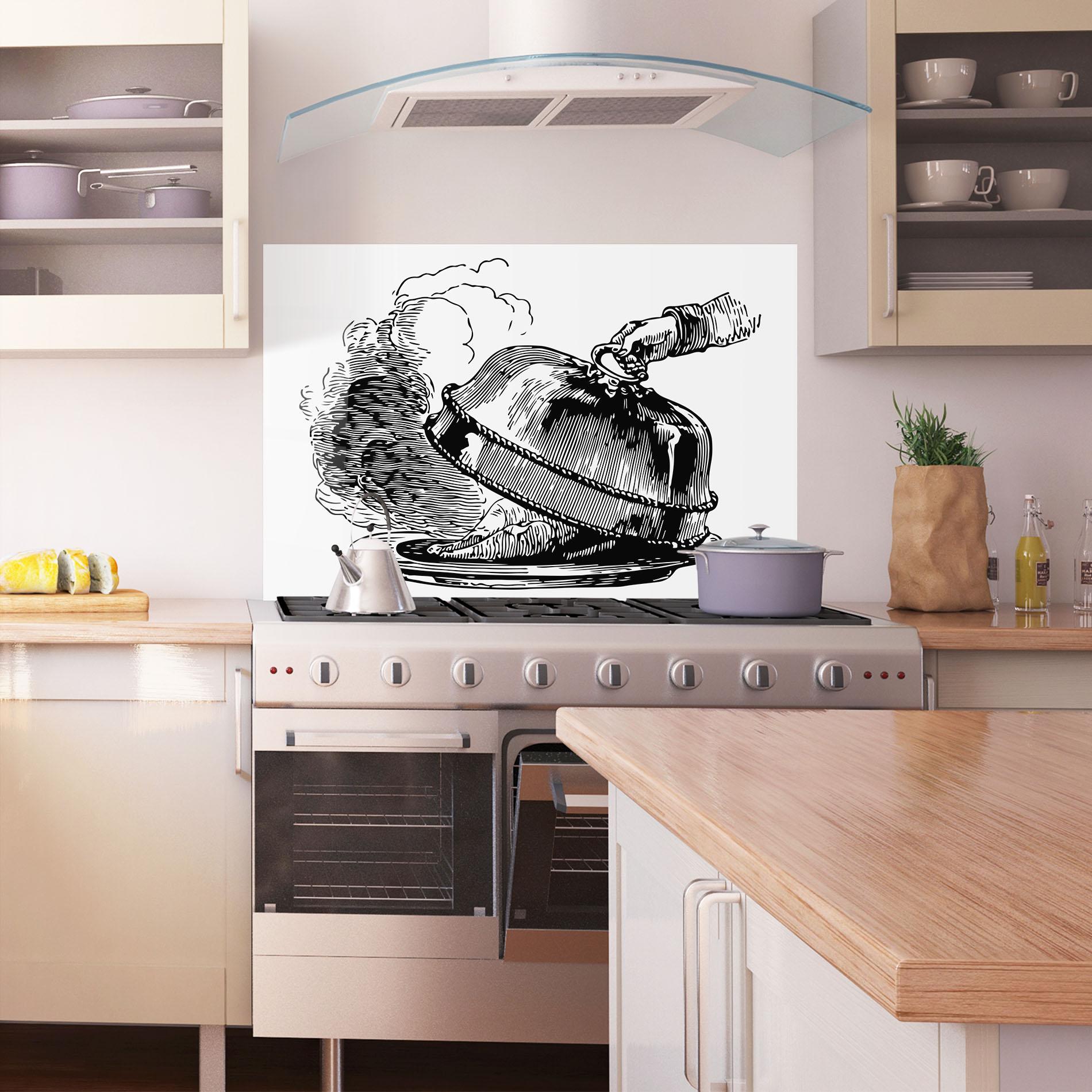 Panou Sticla Bucatarie Hot Food mockup 1