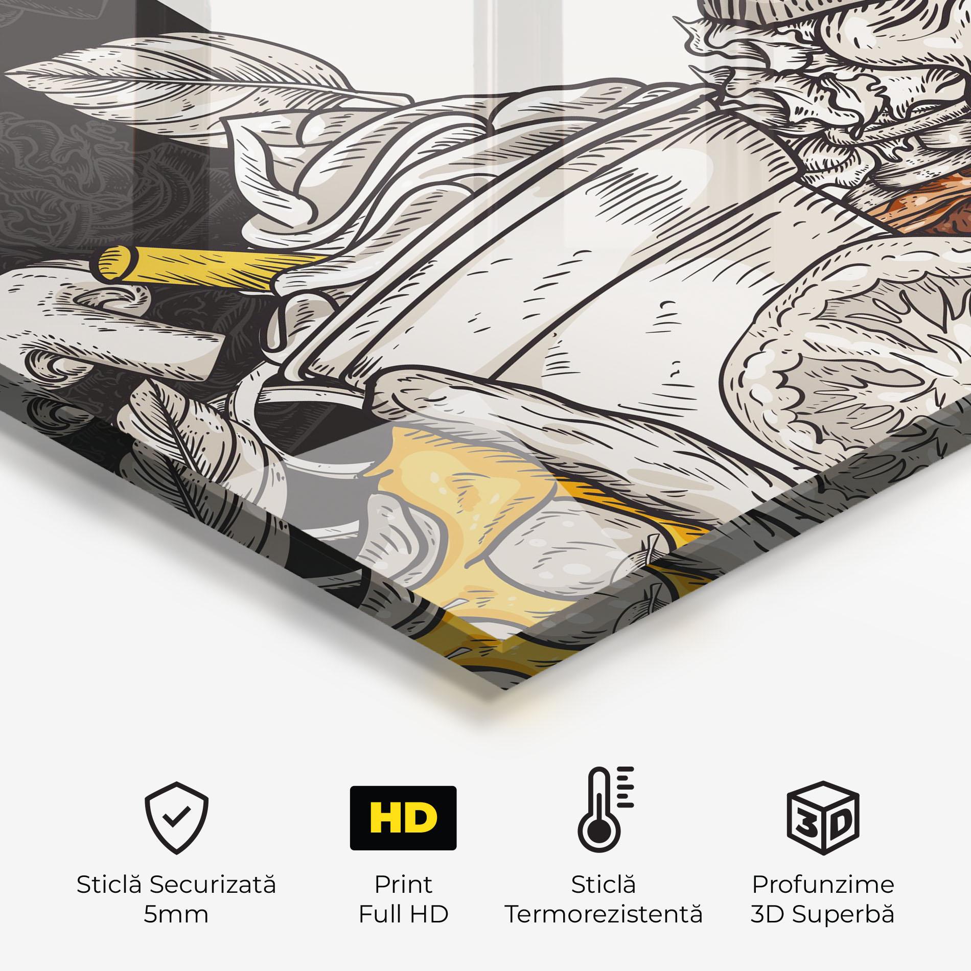 Panou Sticla Bucatarie Fast Food mockup 2