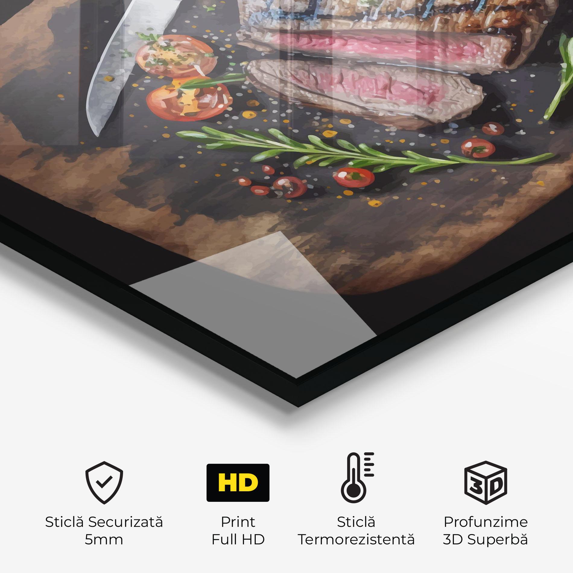 Panou Sticla Bucatarie Tasty Meat mockup 2