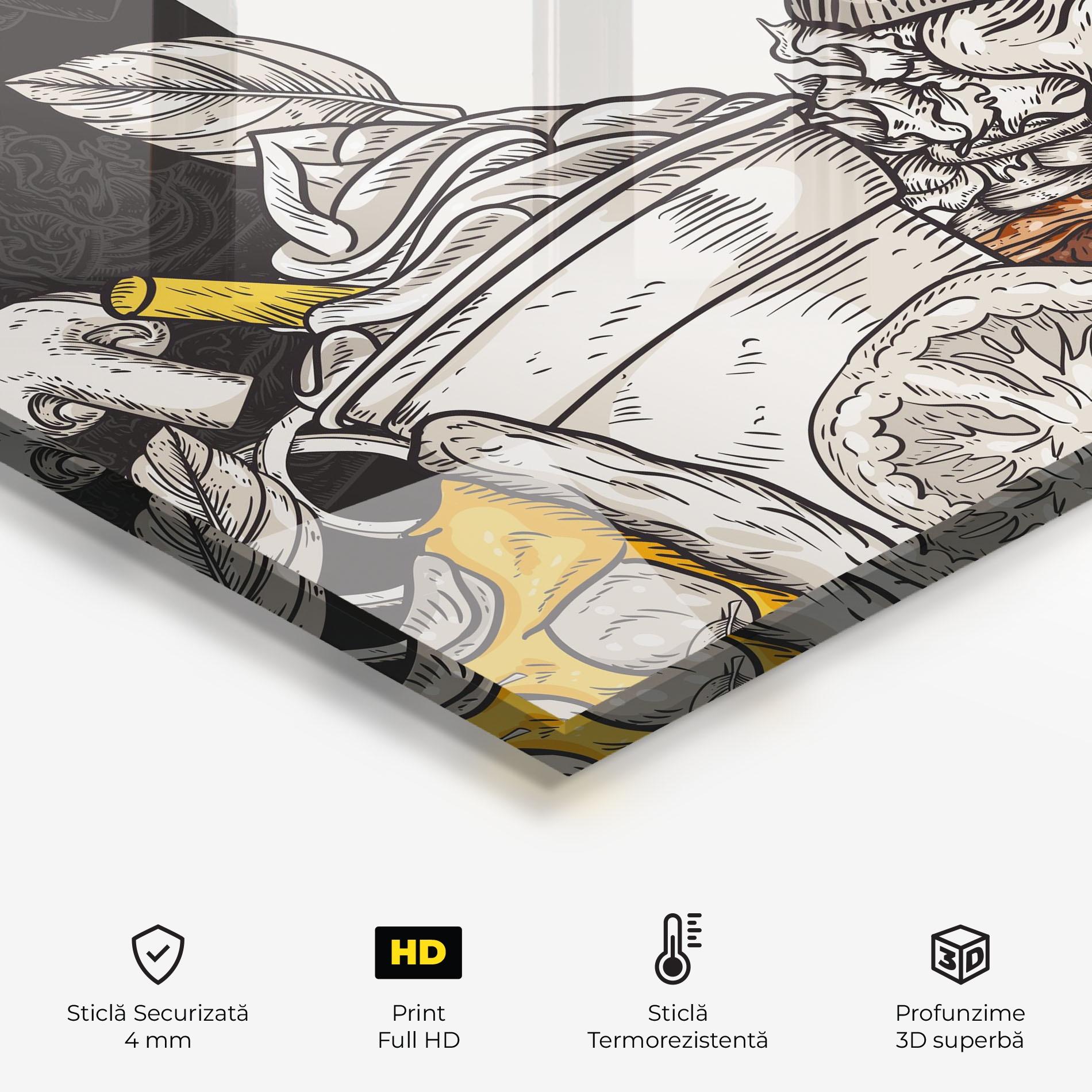 Panou Sticla Bucatarie Fast Food mockup 2