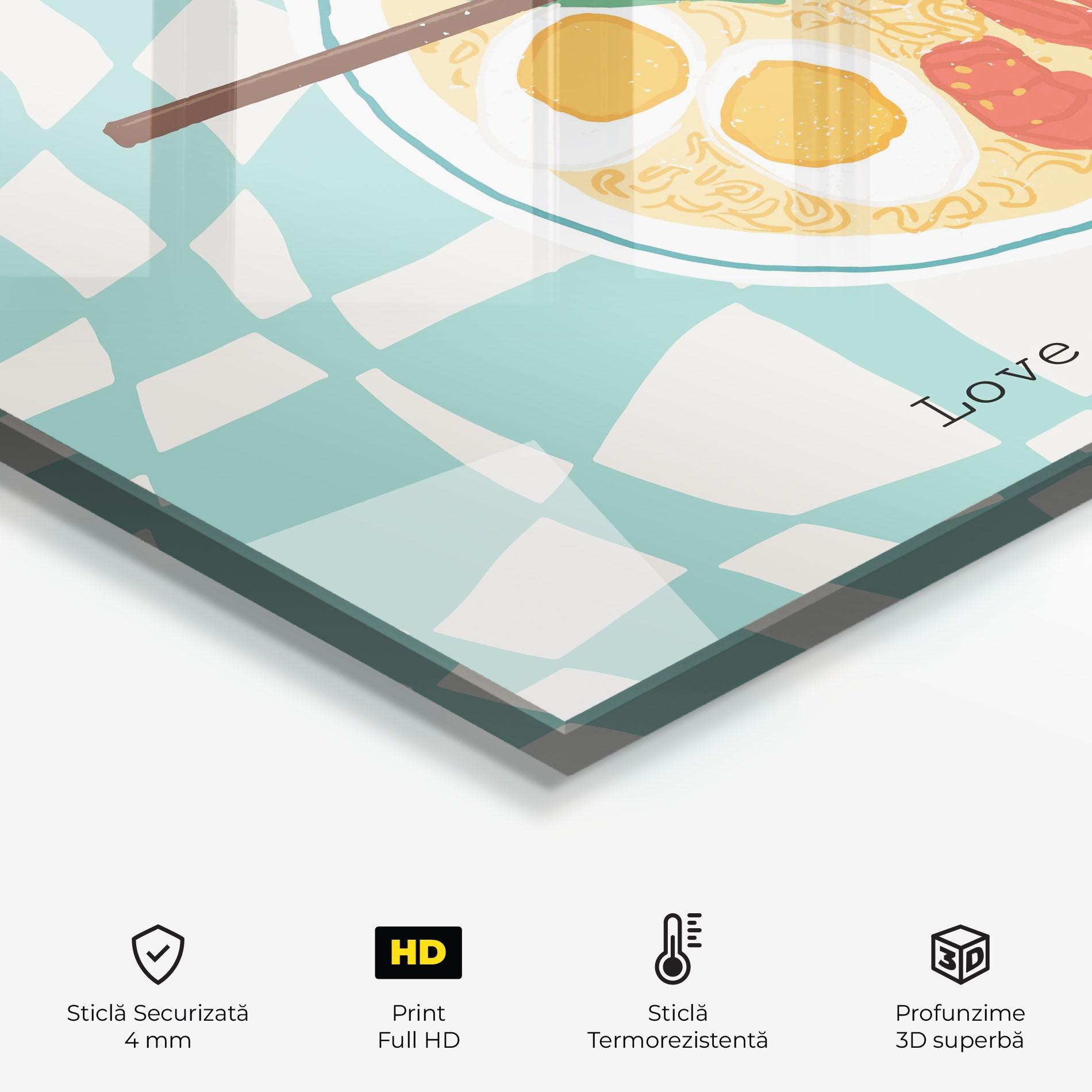 Panou Sticla Bucatarie Food Love mockup 2