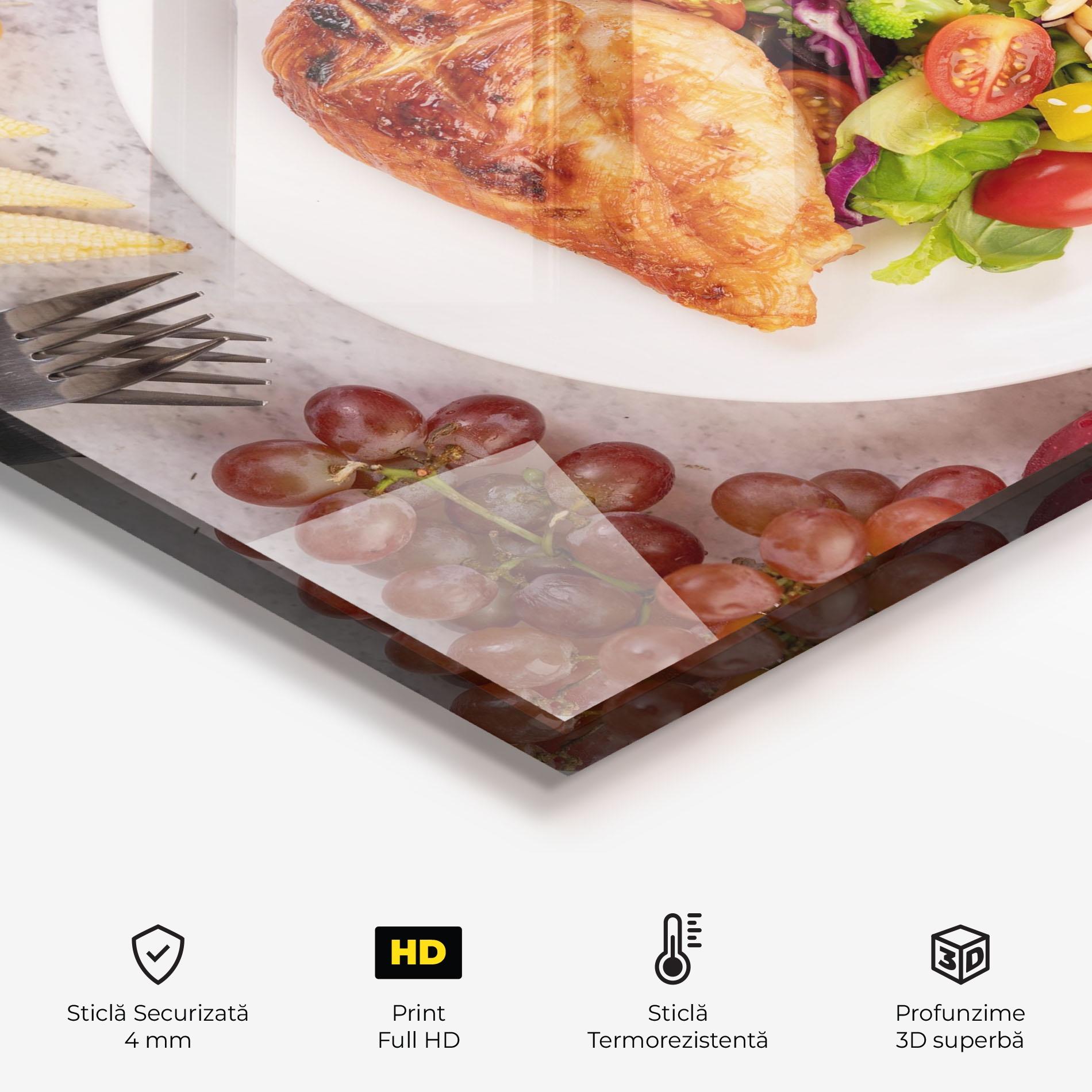 Panou Sticla Bucatarie Salad With Chicken mockup 2