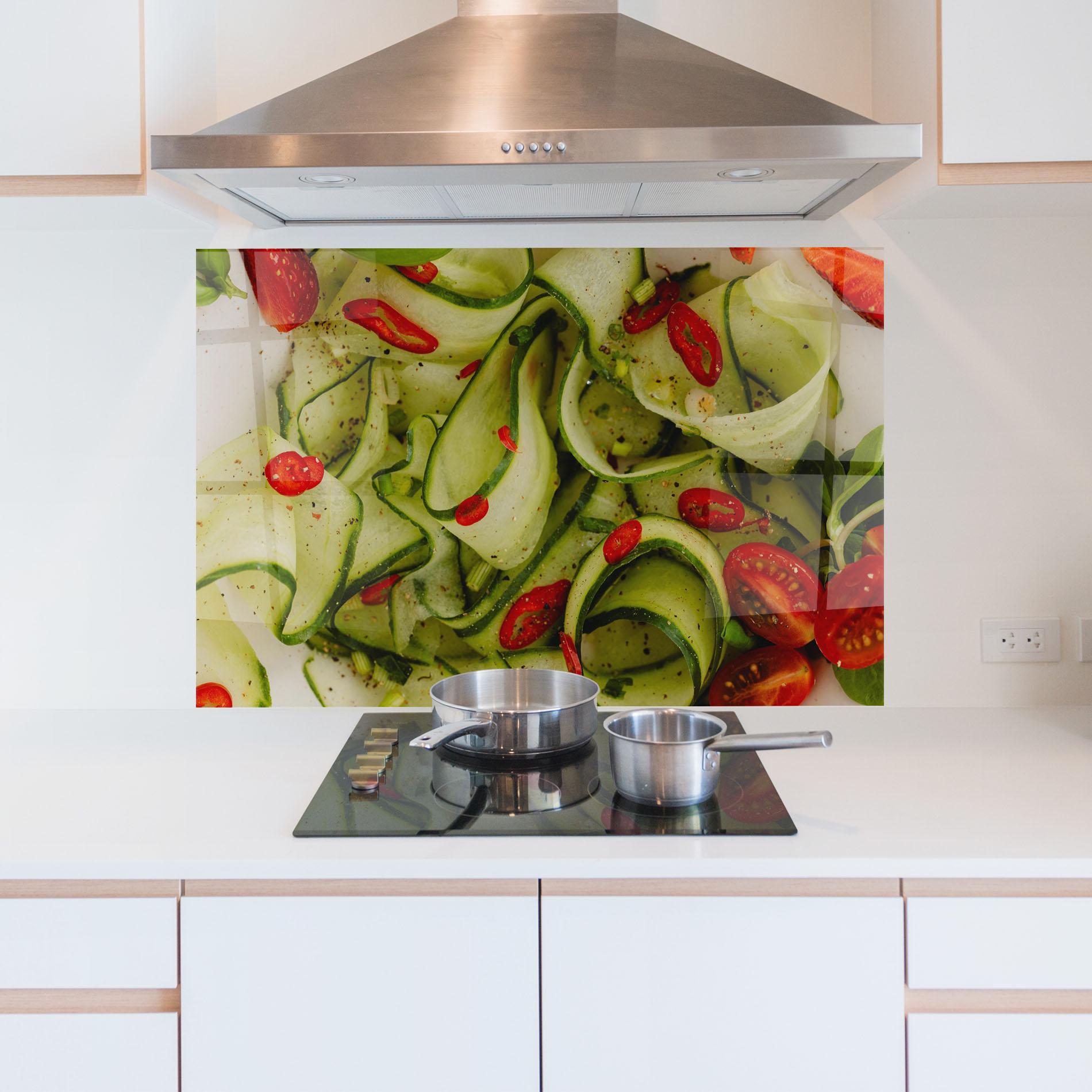 Panou Sticla Bucatarie Cucumber Food mockup 5