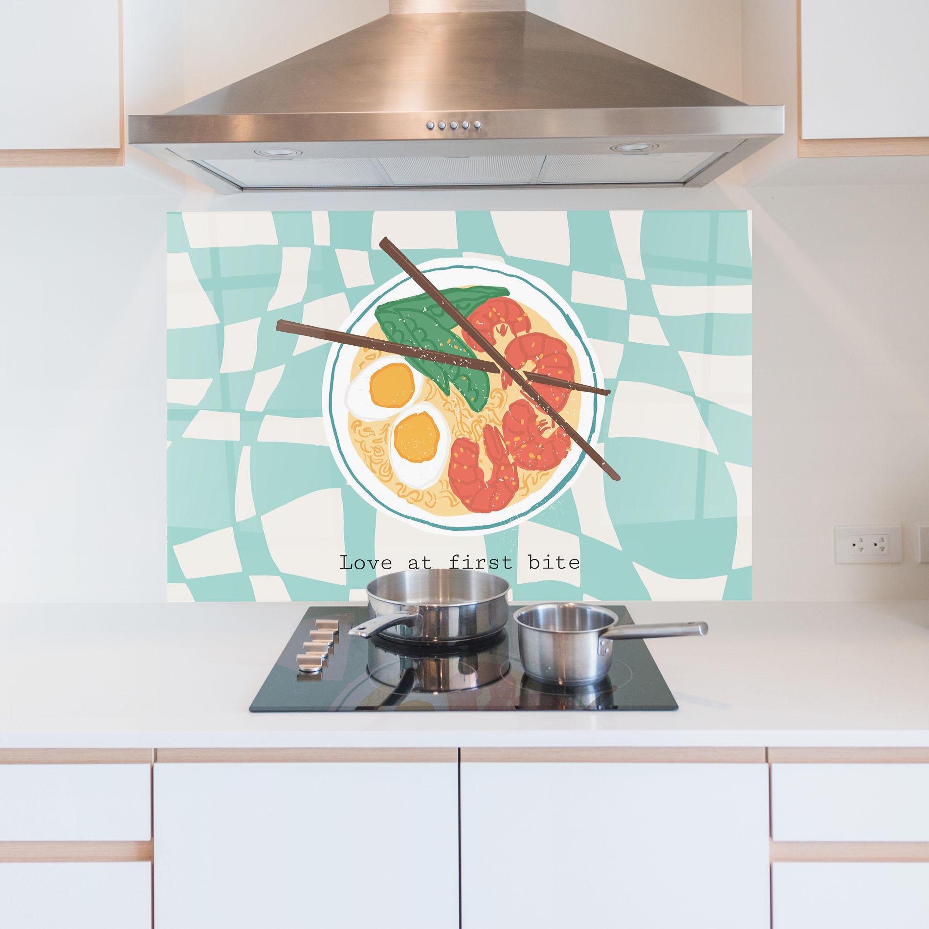 Panou Sticla Bucatarie Food Love mockup 5