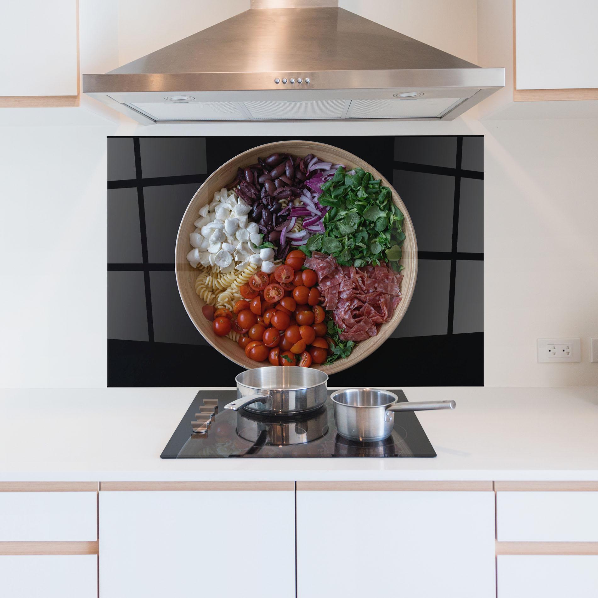 Panou Sticla Bucatarie Mozzarella Salad mockup 5