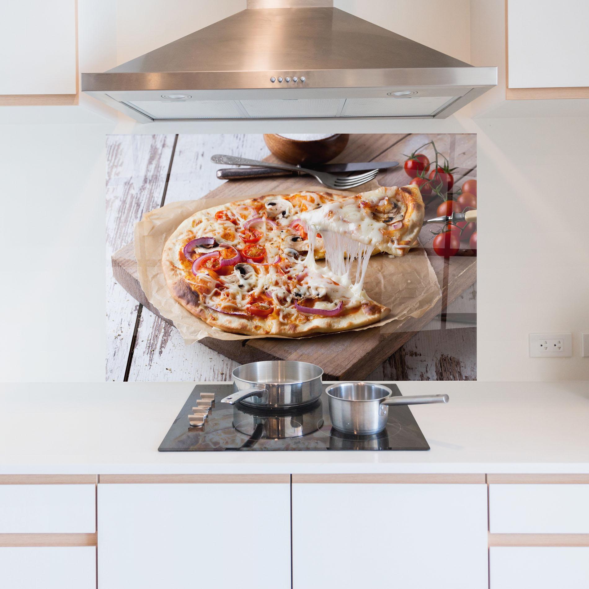 Panou Sticla Bucatarie Pizza mockup 5