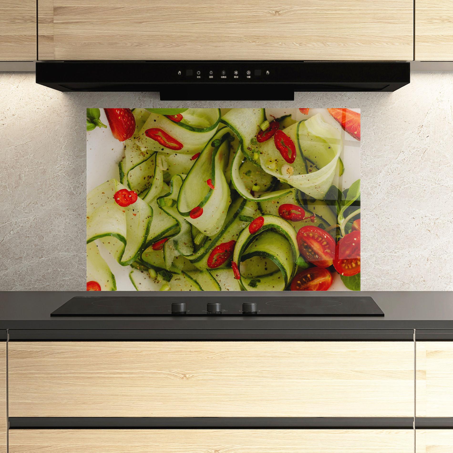 Panou Sticla Bucatarie Cucumber Food mockup 3