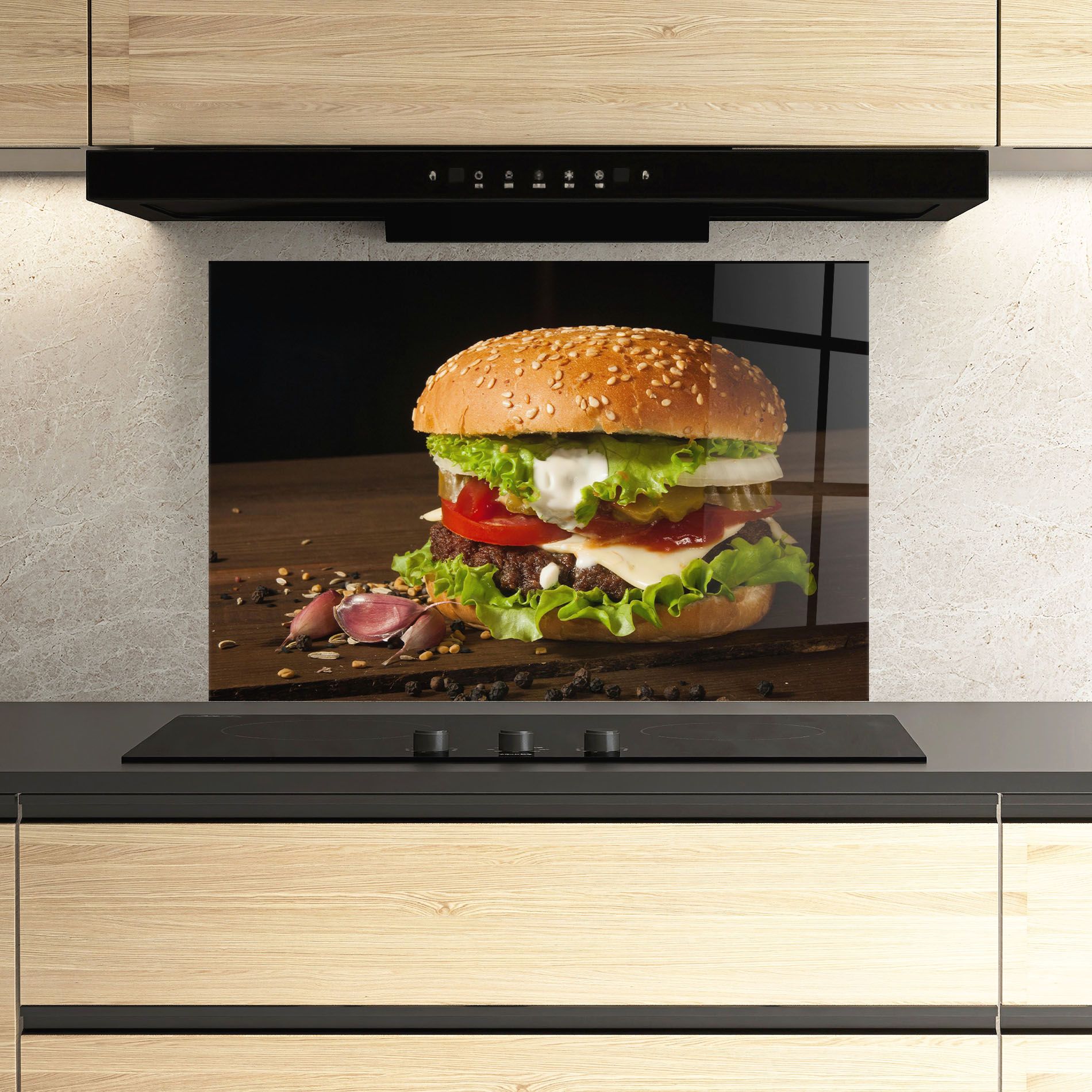 Delicious Hamburger mockup 3