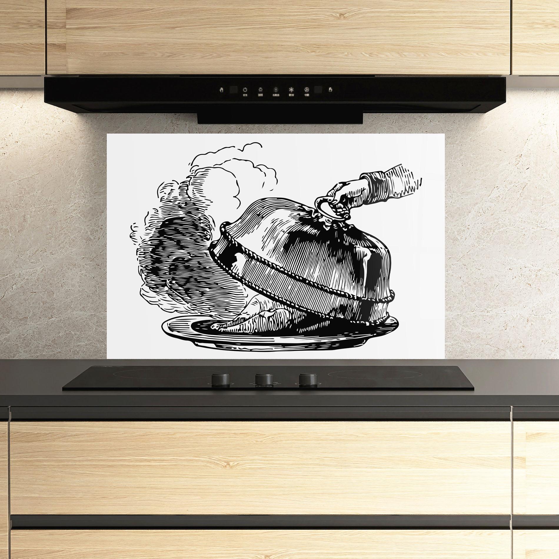 Panou Sticla Bucatarie Hot Food mockup 3