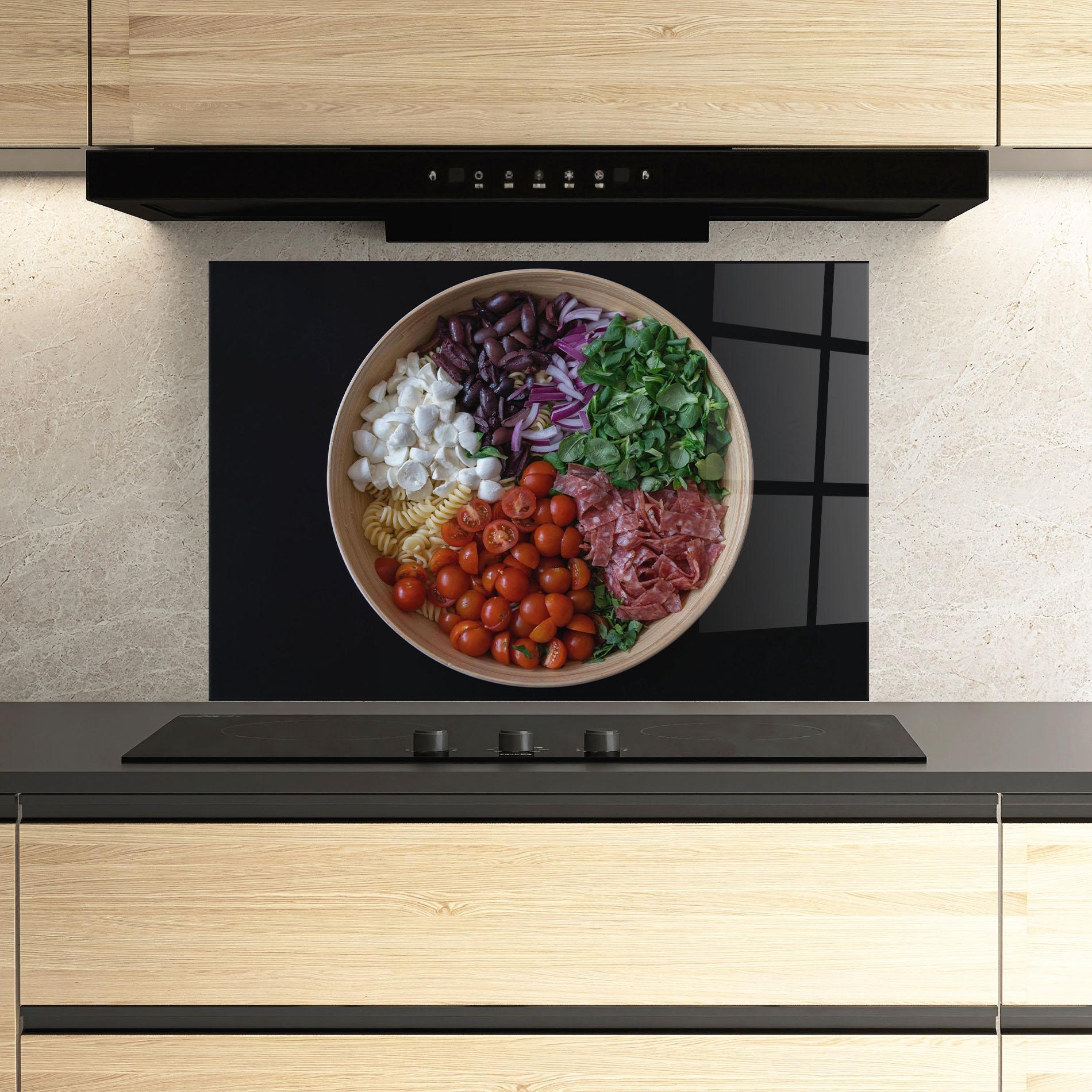 Panou Sticla Bucatarie Mozzarella Salad mockup 3