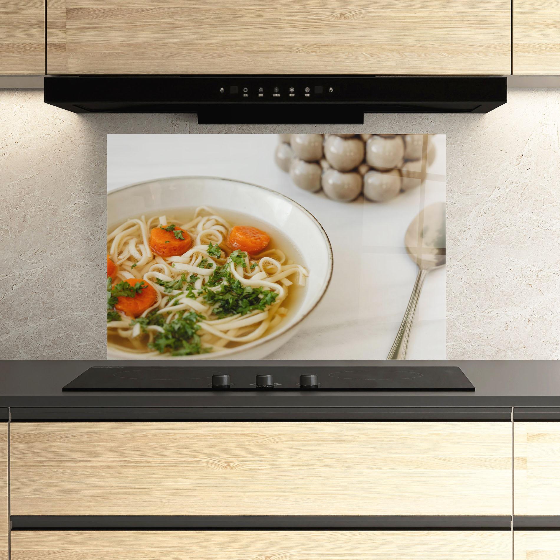 Panou Sticla Bucatarie Soup mockup 3