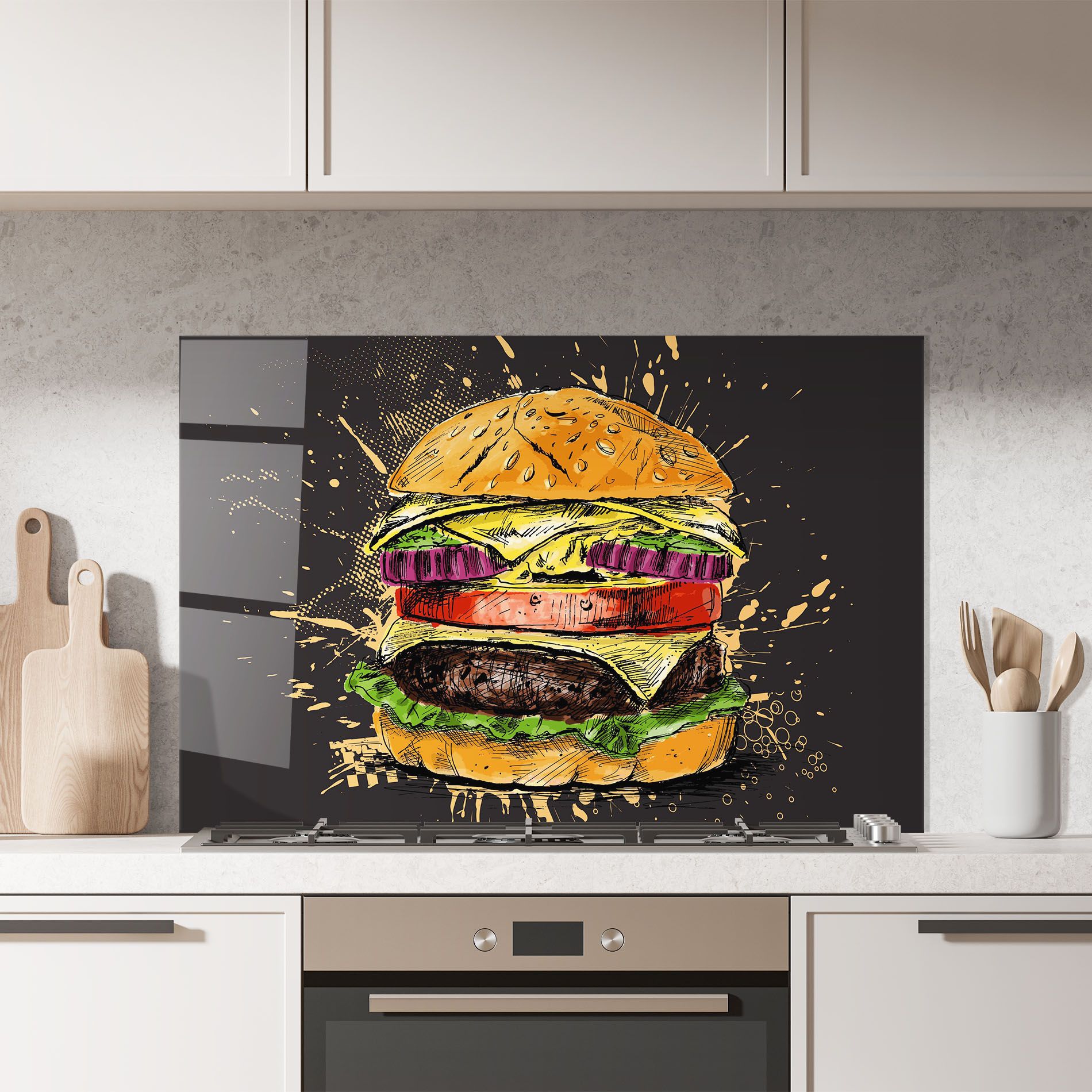 Burger Drawing mockup 7