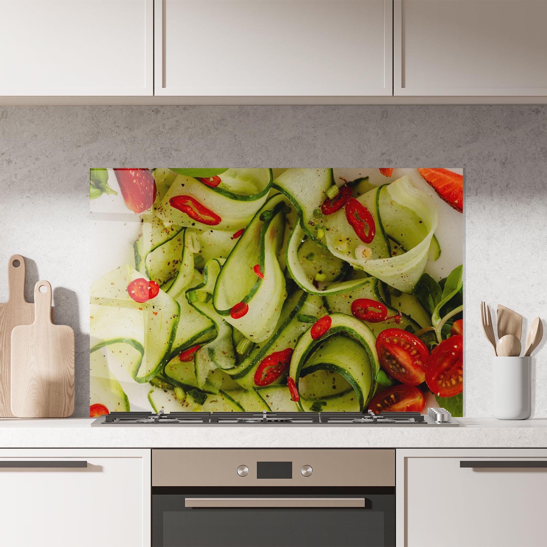 Panou Sticla Bucatarie Cucumber Food mockup 7