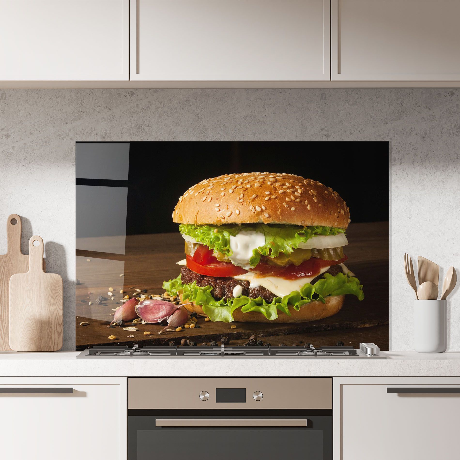 Delicious Hamburger mockup 7