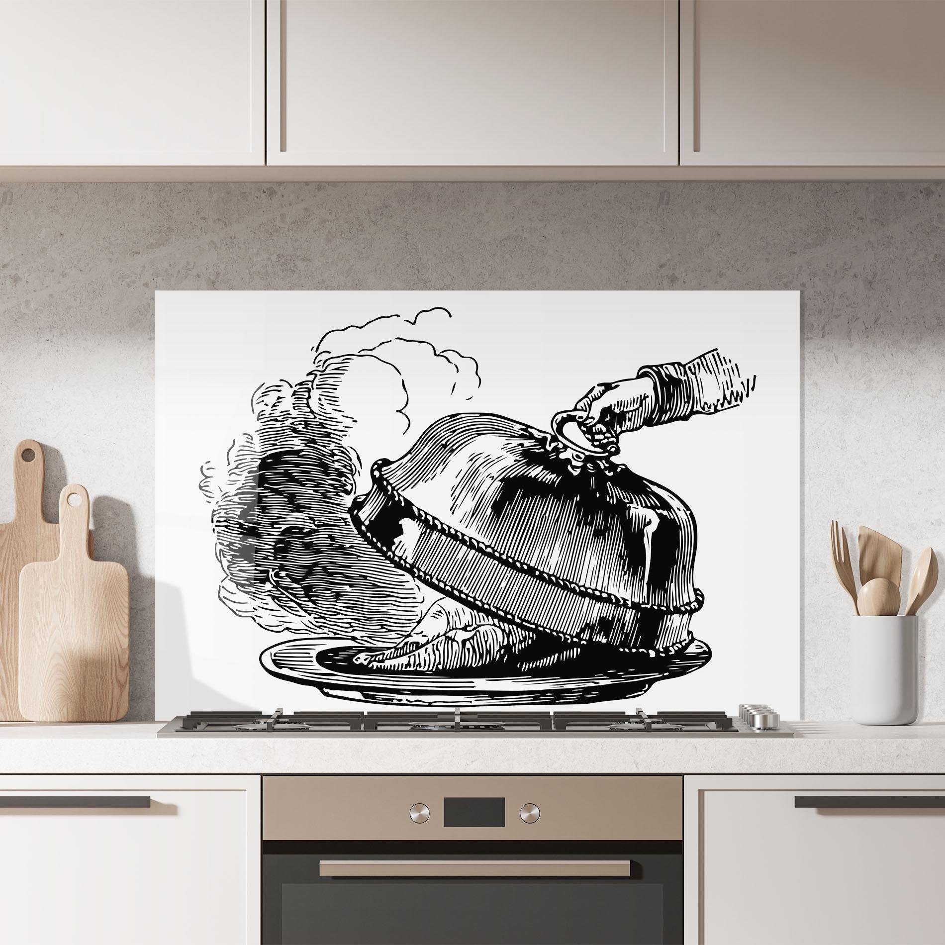 Panou Sticla Bucatarie Hot Food mockup 7