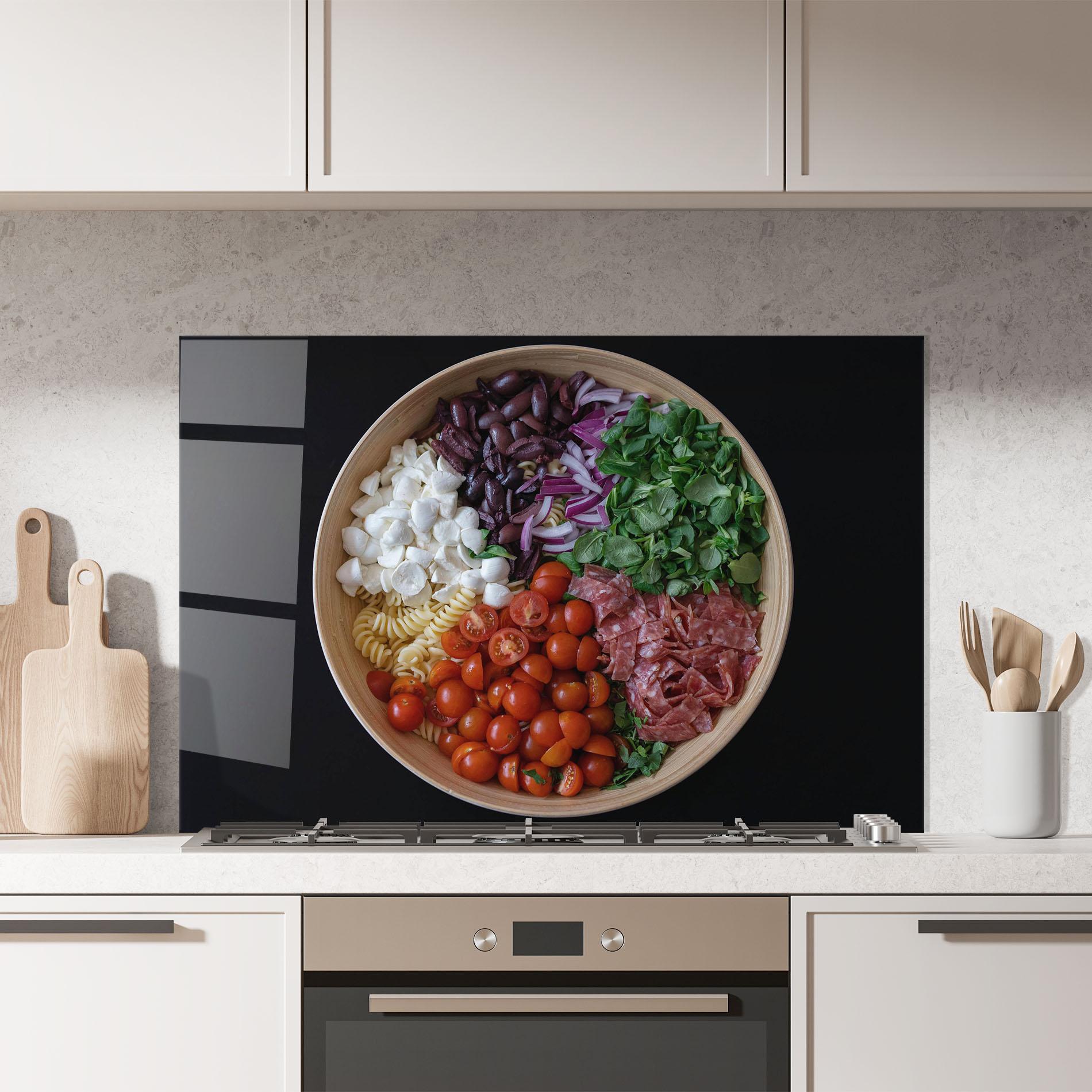 Panou Sticla Bucatarie Mozzarella Salad mockup 7