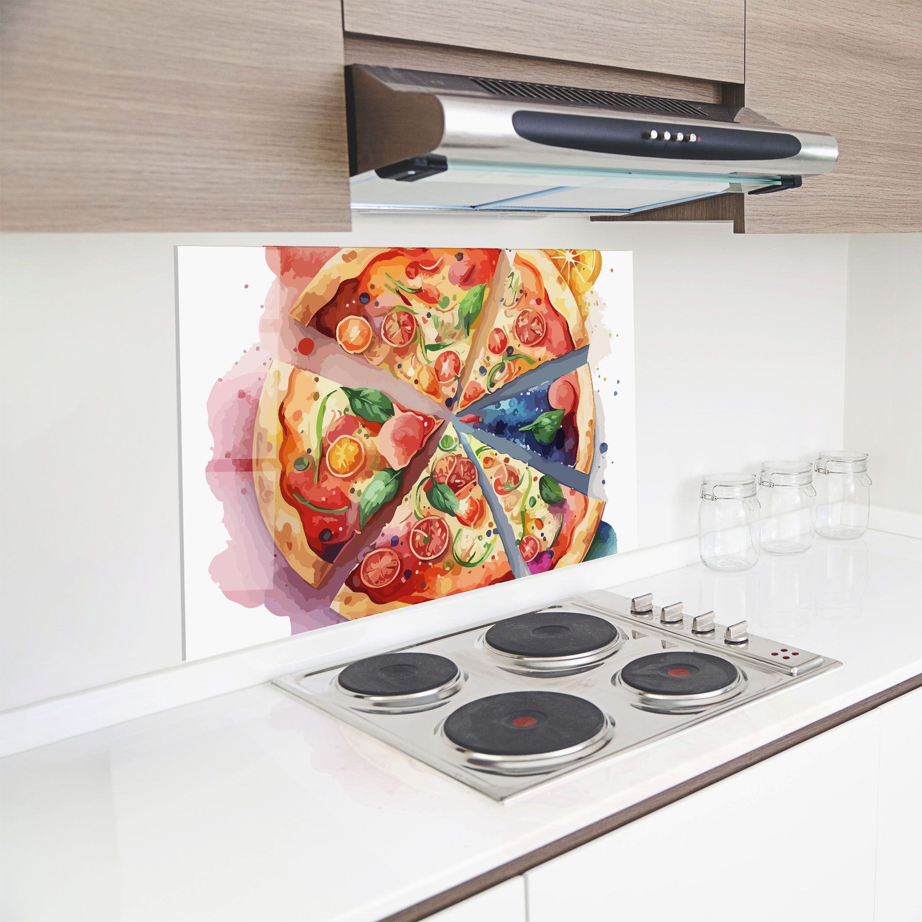 Watercolor Pizza mockup 8