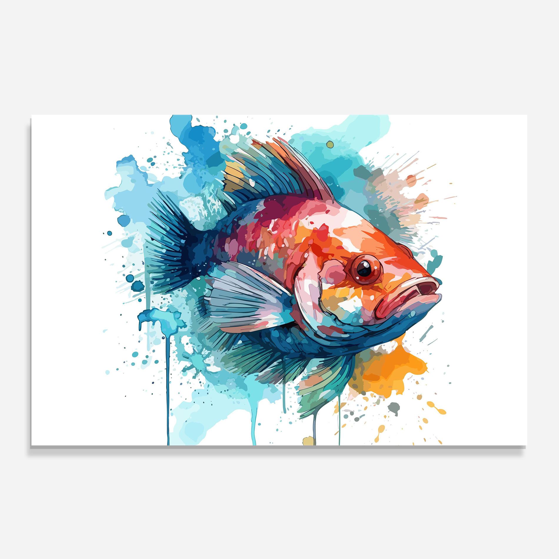 Watercolor Fish mockup 0
