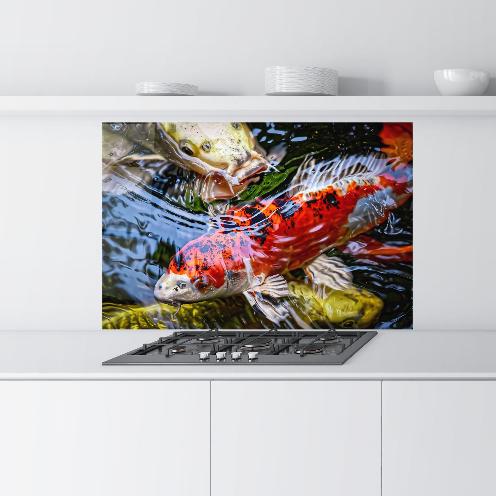 Panou Sticla Bucatarie Koi mockup 9