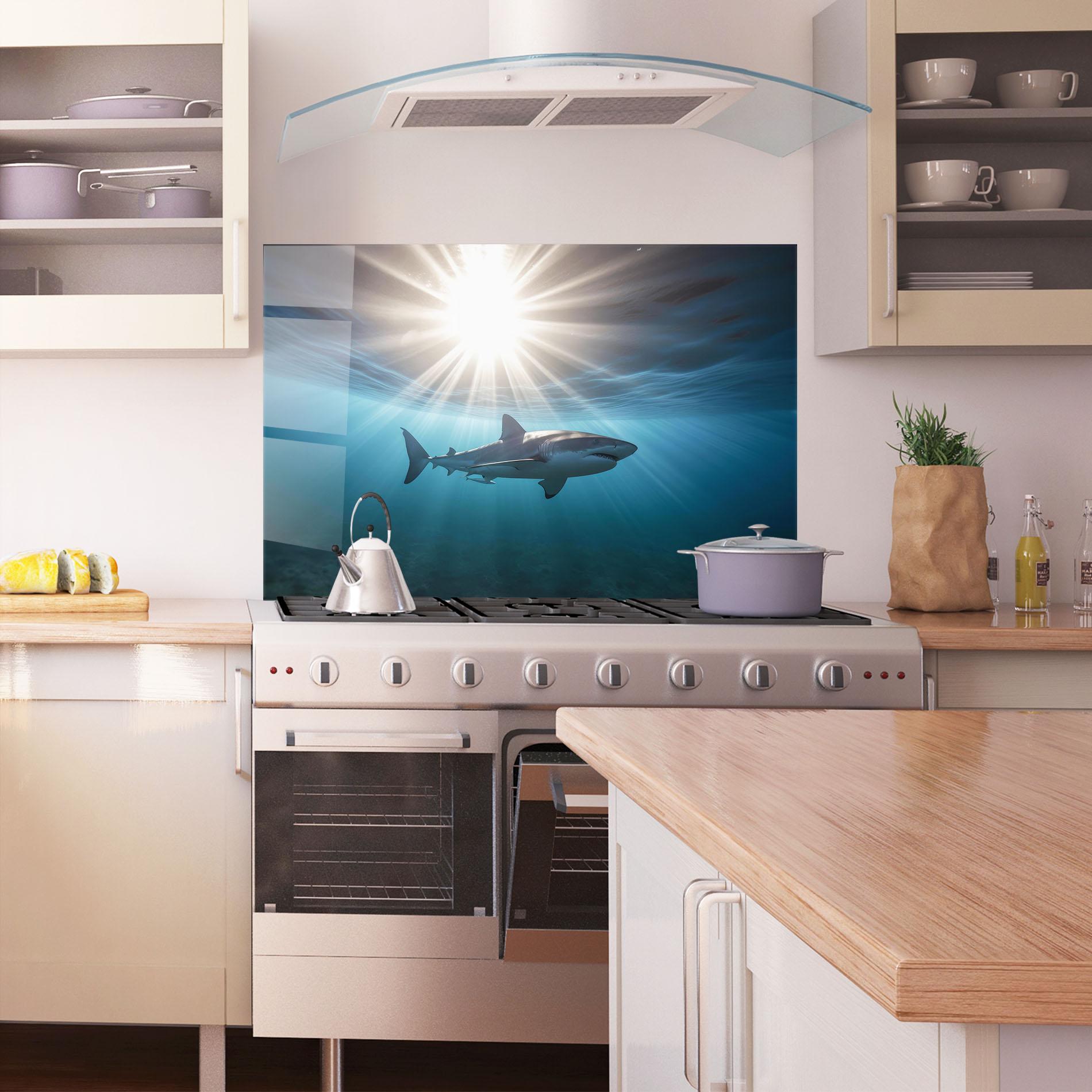 Panou Sticla Bucatarie Big Shark mockup 1