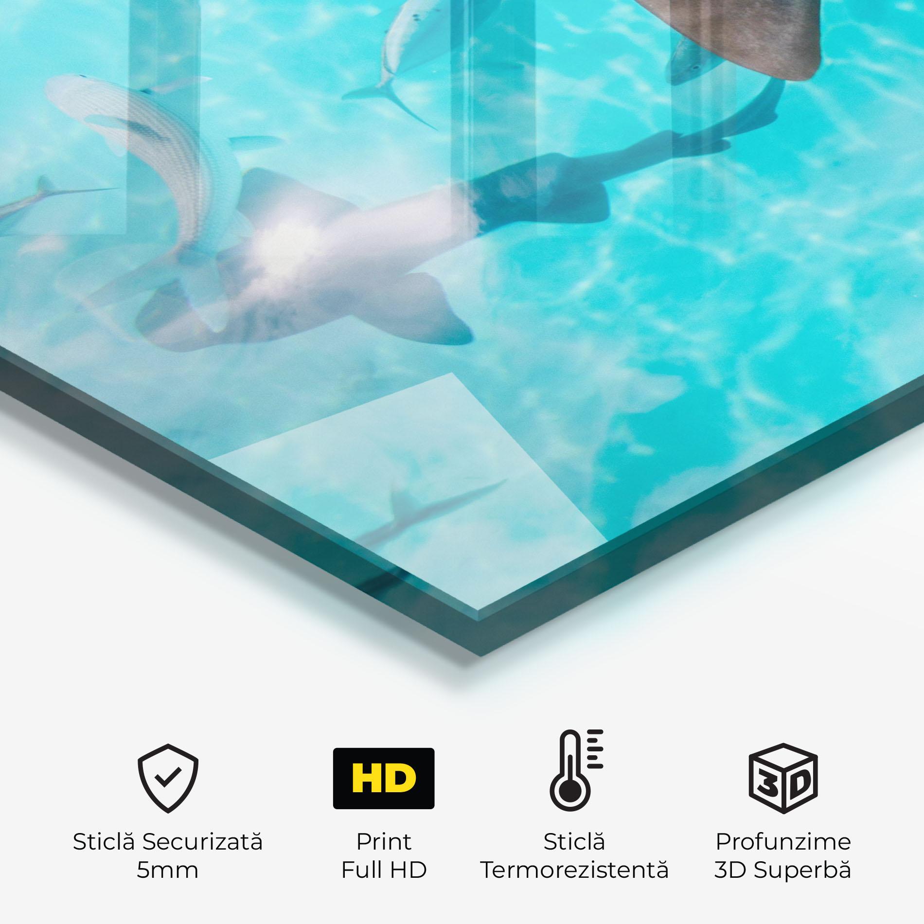 Panou Sticla Bucatarie Cute Shark mockup 2