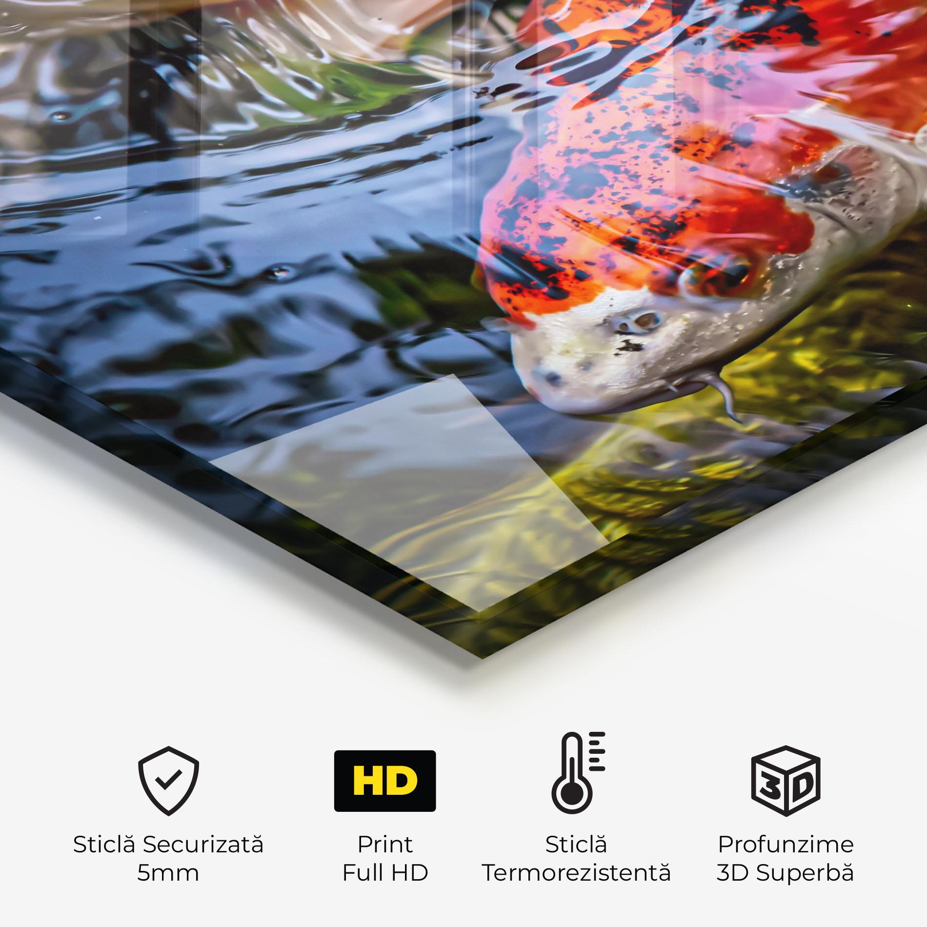 Panou Sticla Bucatarie Koi mockup 2