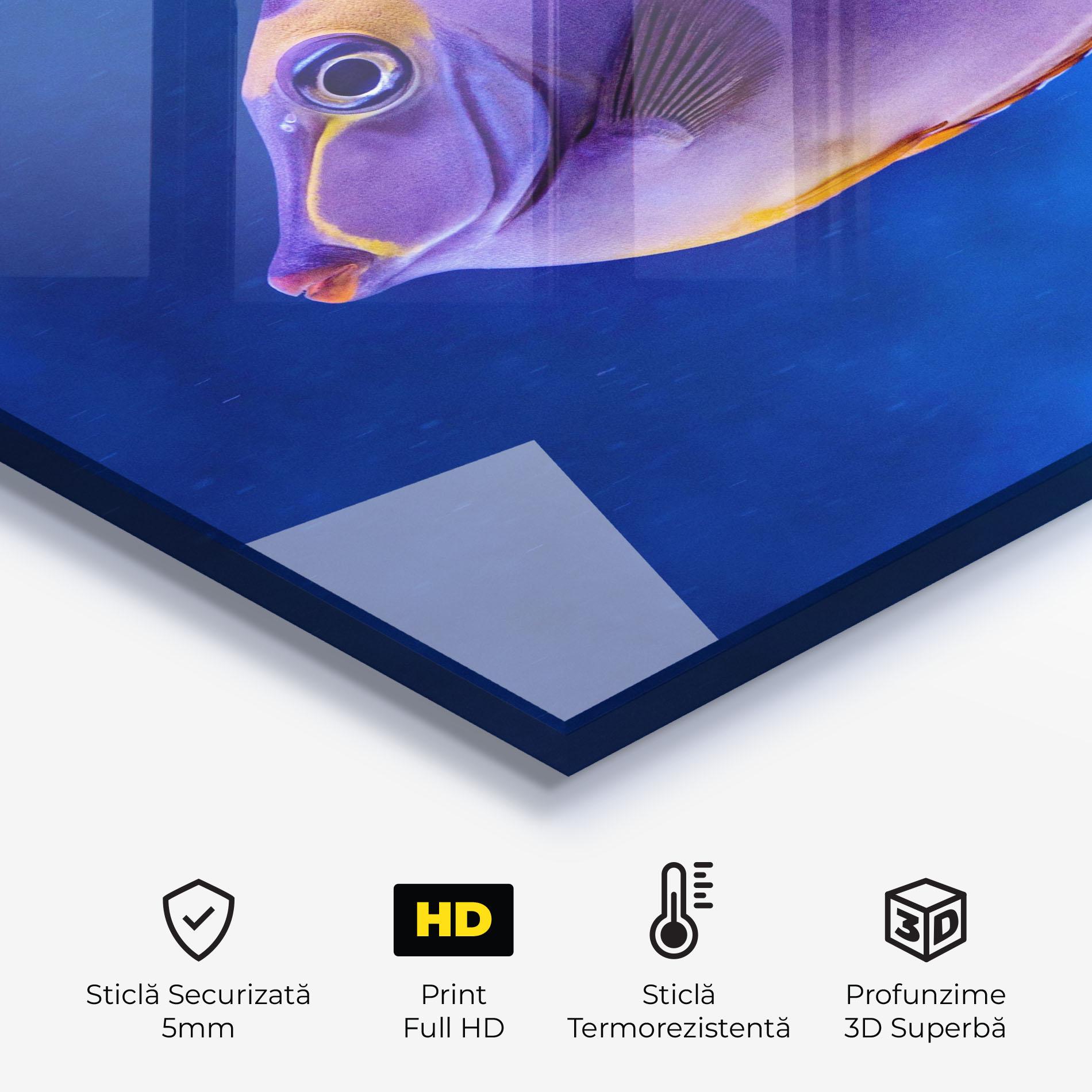 Panou Sticla Bucatarie Pink Lips Fish mockup 2