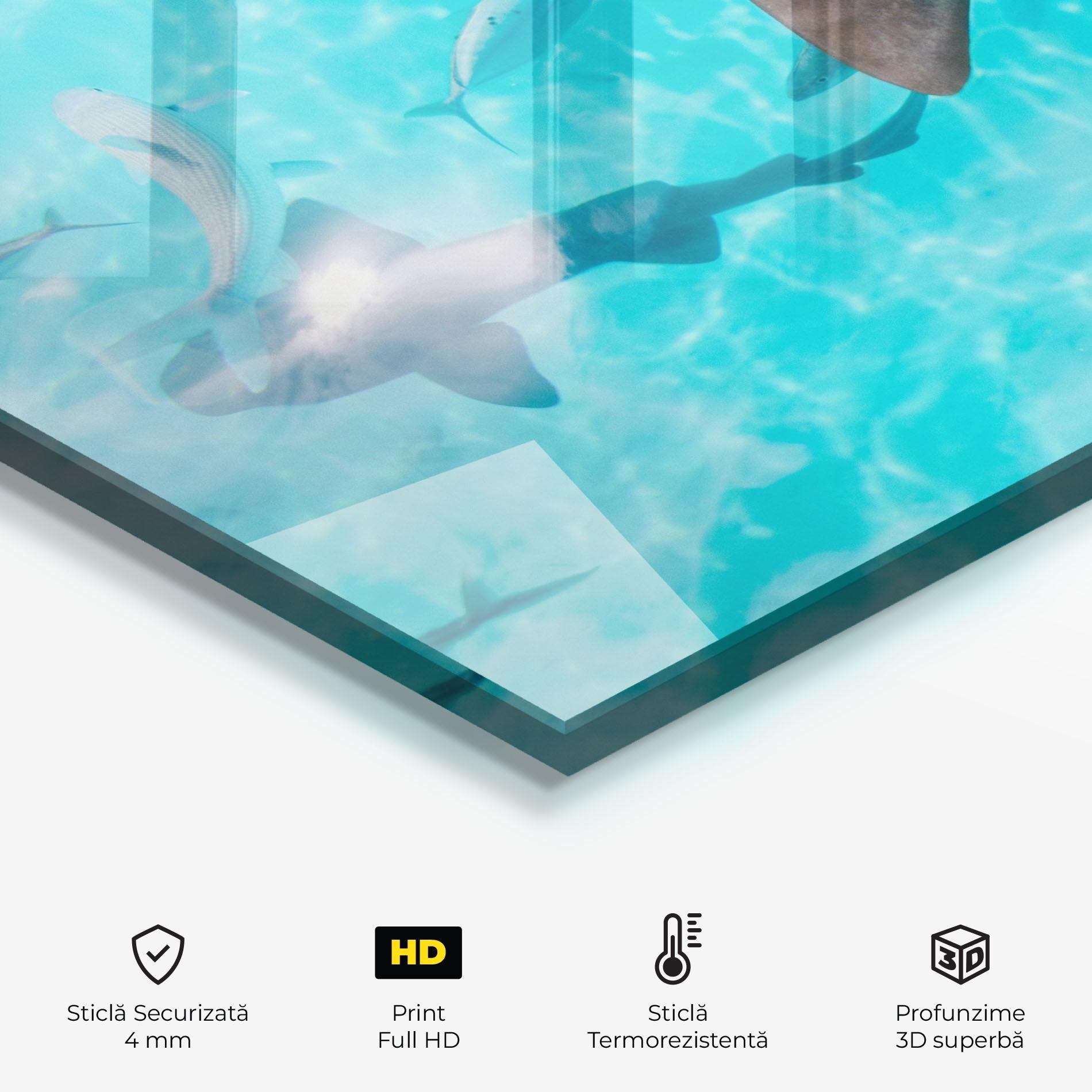 Panou Sticla Bucatarie Cute Shark mockup 2