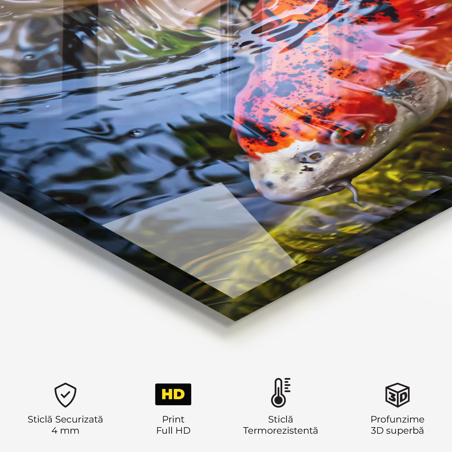 Panou Sticla Bucatarie Koi mockup 2