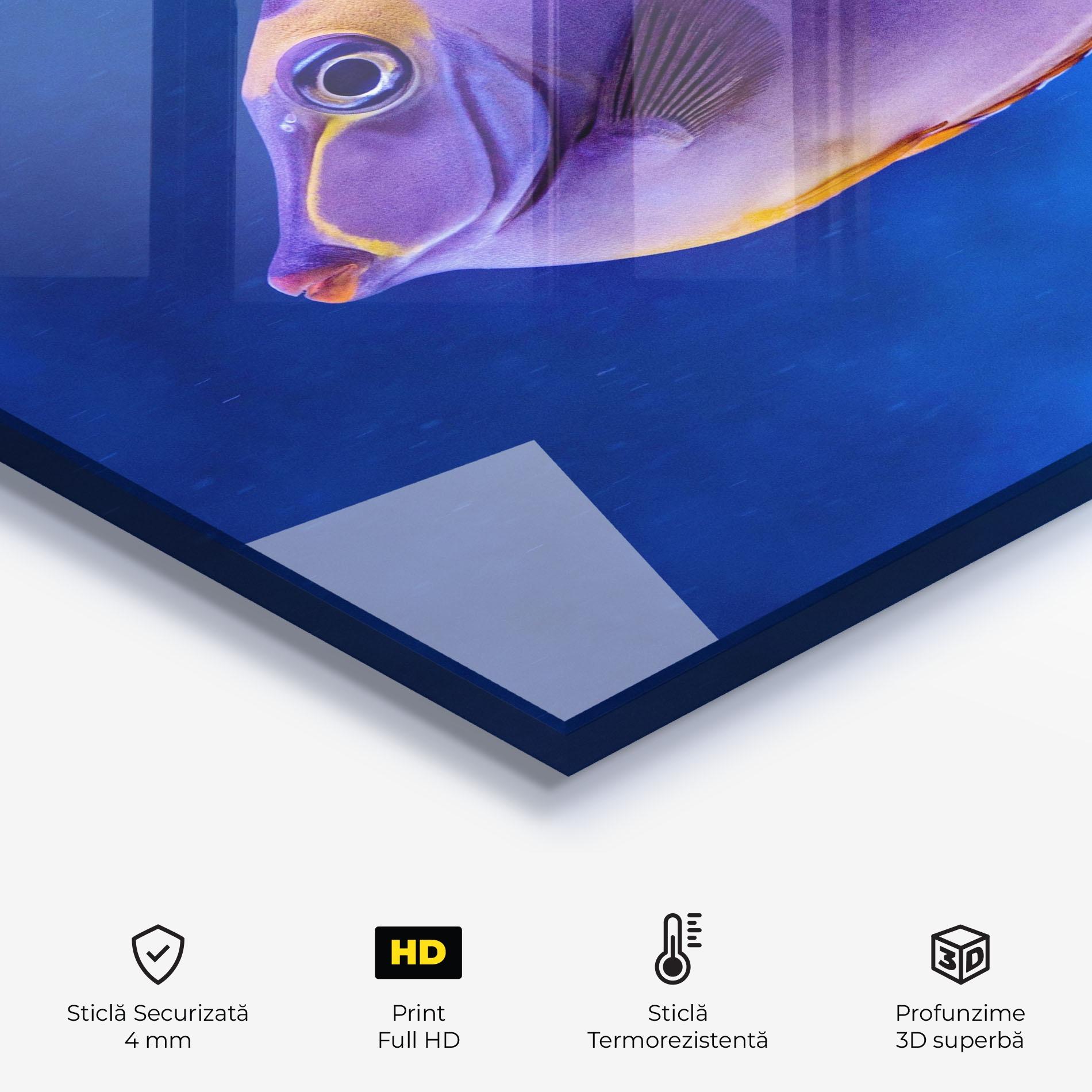 Panou Sticla Bucatarie Pink Lips Fish mockup 2