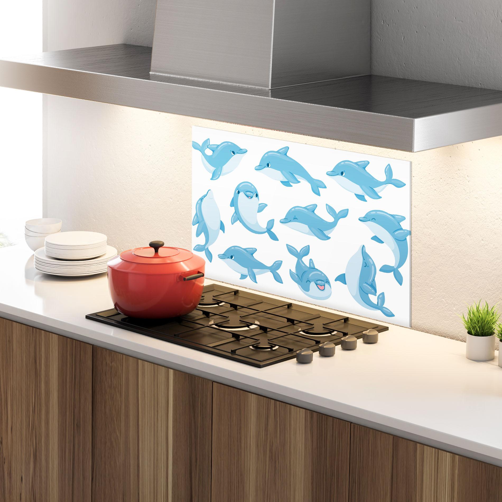 Panou Sticla Bucatarie Dolphin mockup 4