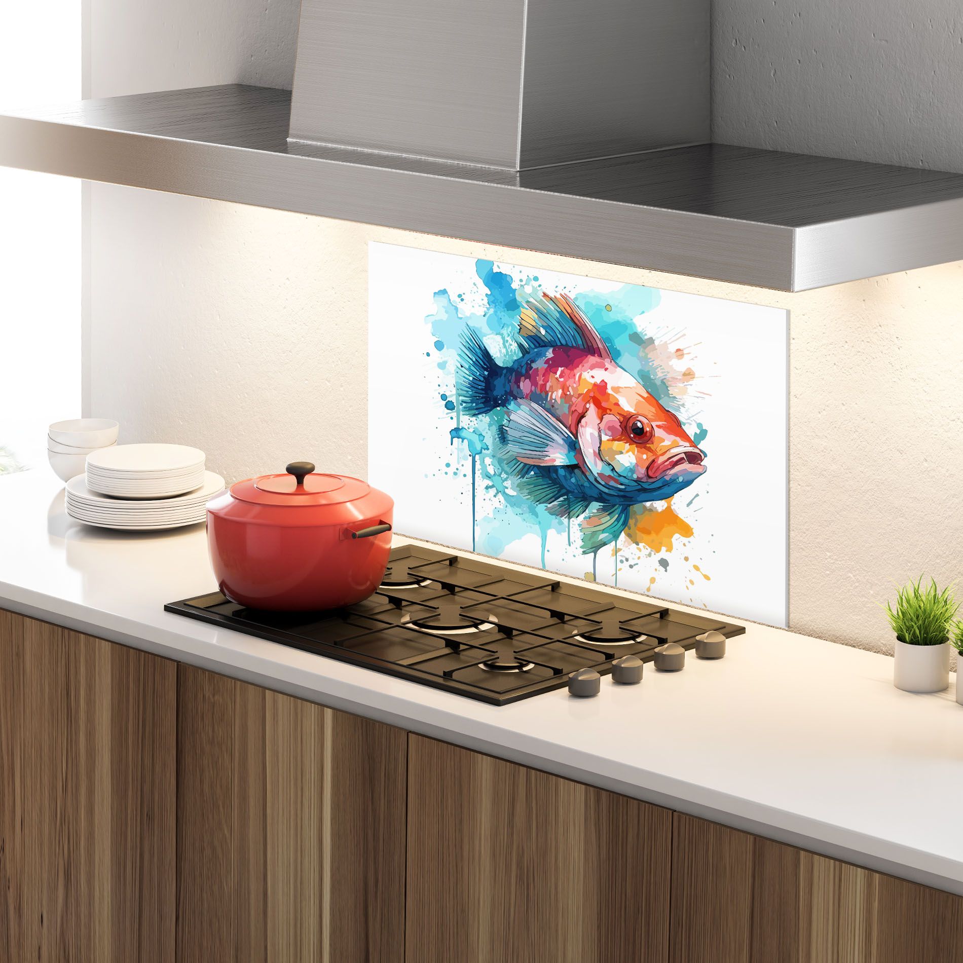Watercolor Fish mockup 4