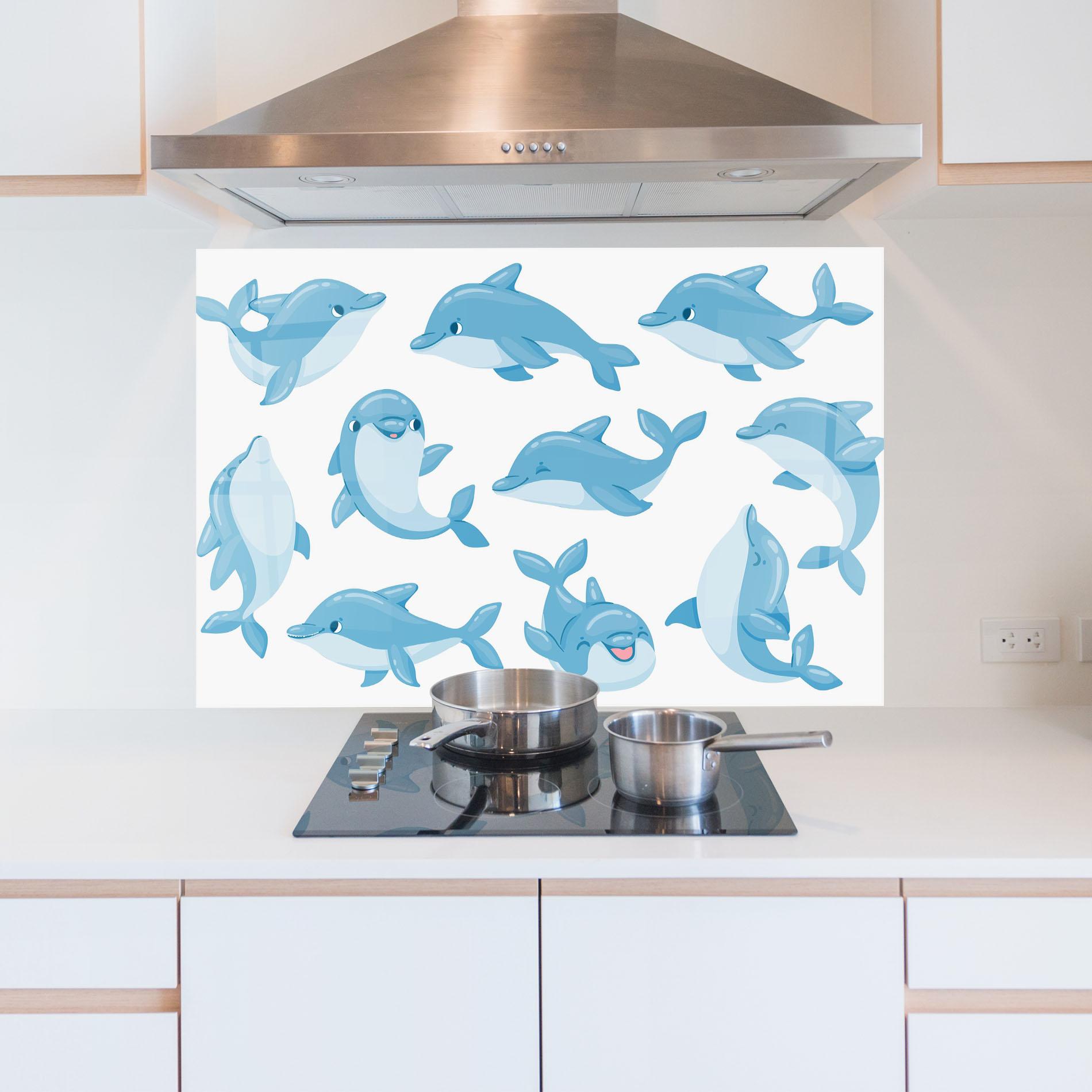 Panou Sticla Bucatarie Dolphin mockup 5