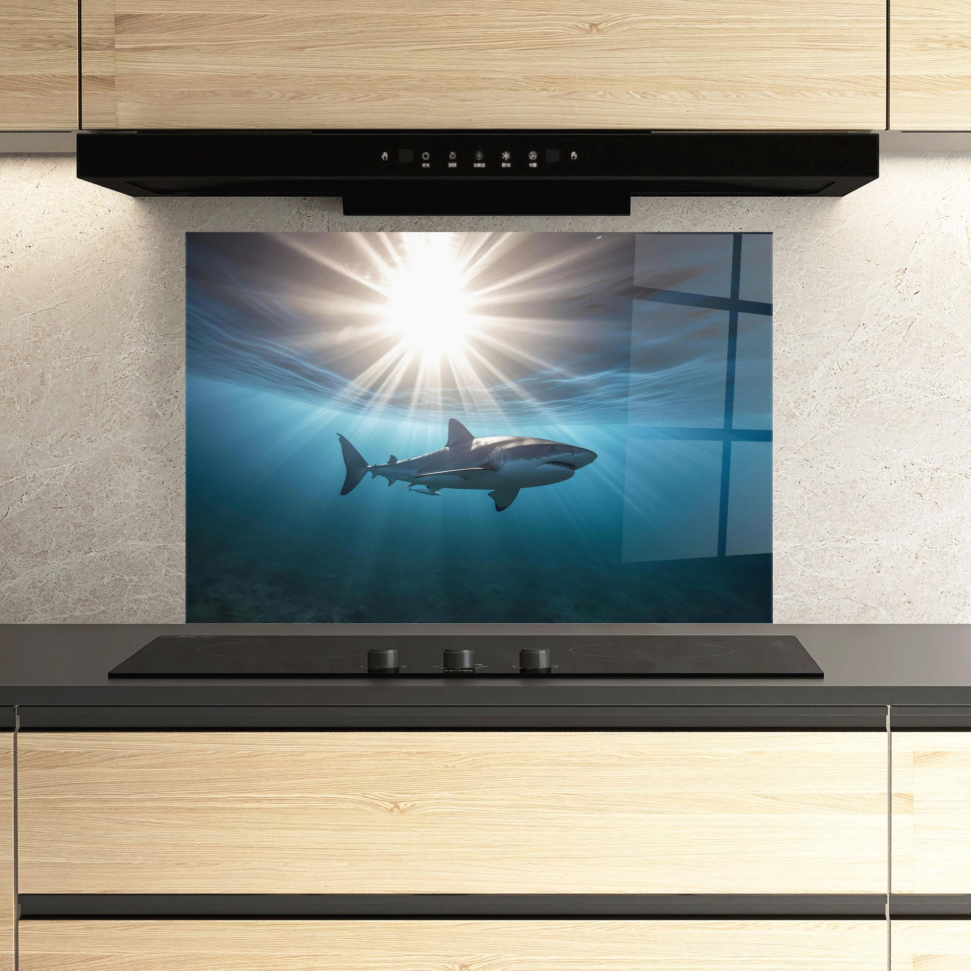 Panou Sticla Bucatarie Big Shark mockup 3