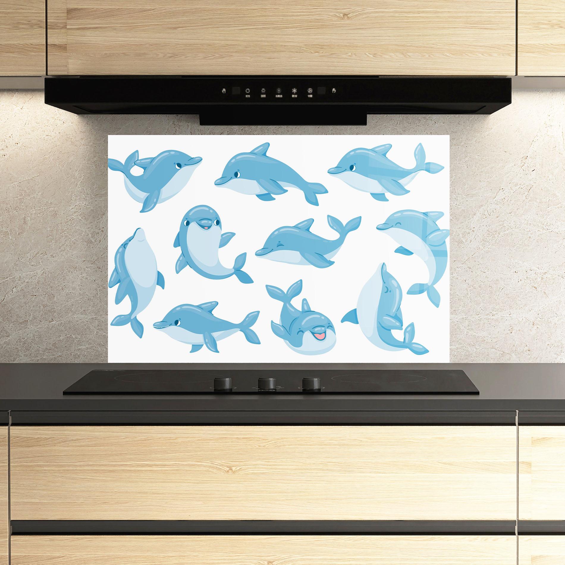 Panou Sticla Bucatarie Dolphin mockup 3