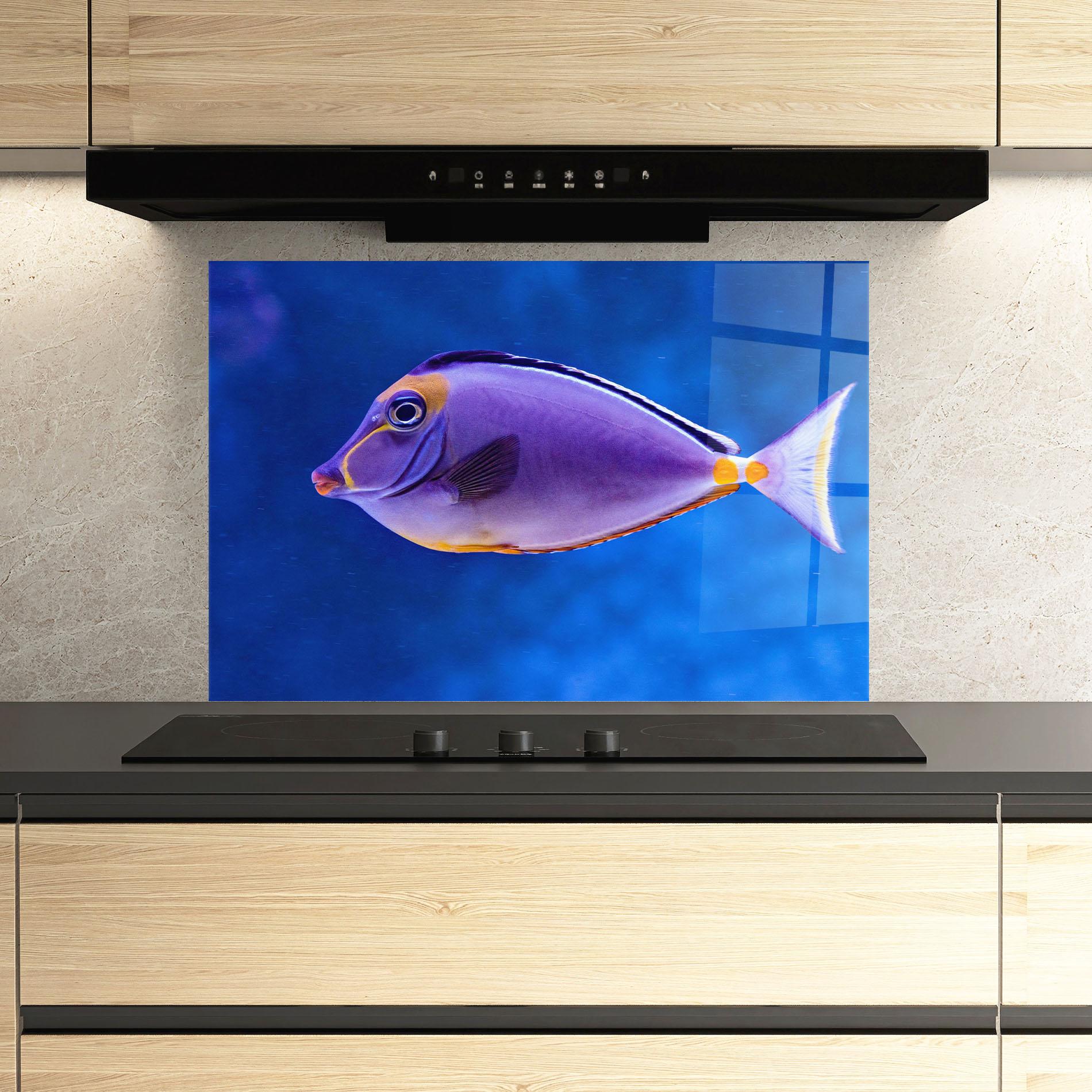 Panou Sticla Bucatarie Pink Lips Fish mockup 3