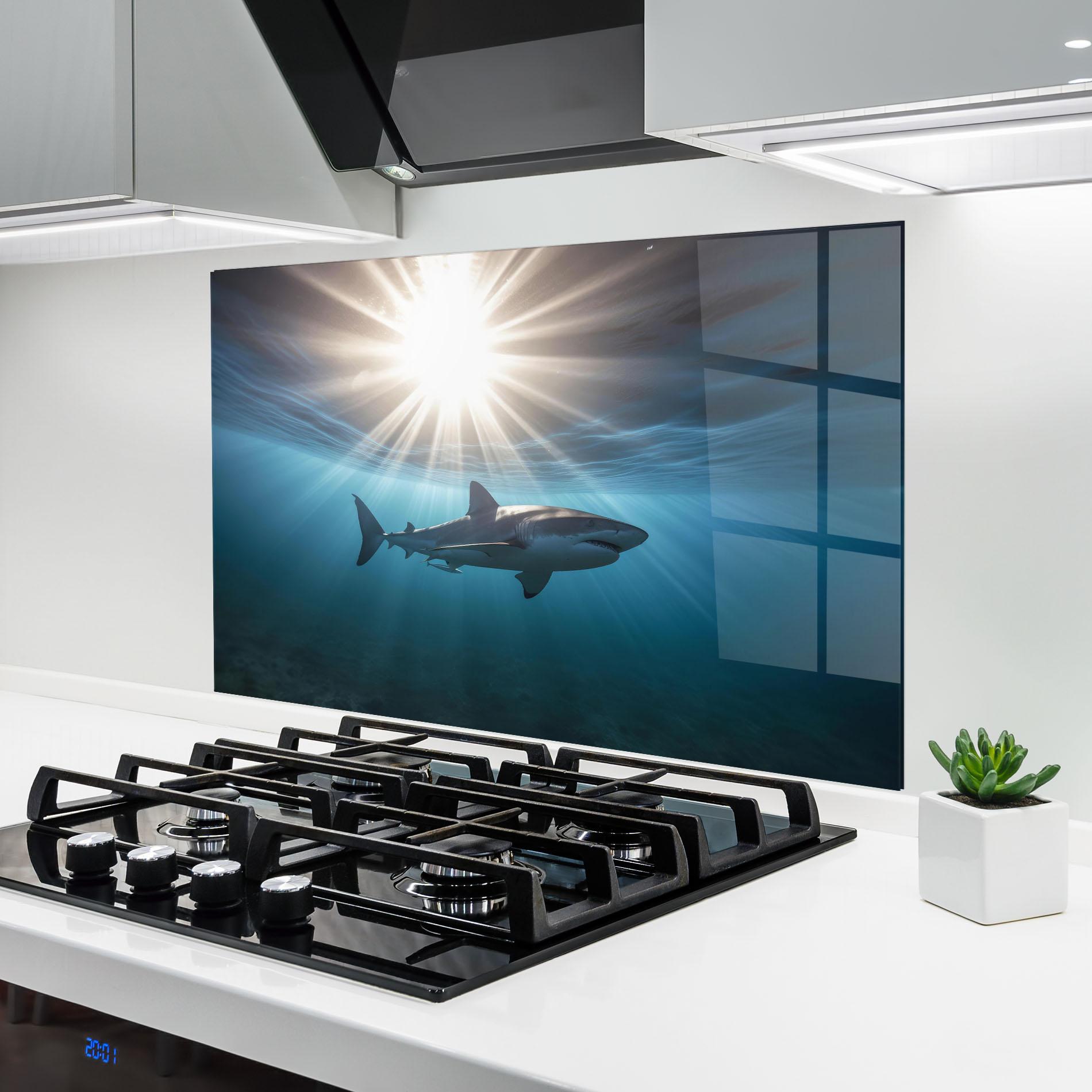 Panou Sticla Bucatarie Big Shark mockup 6