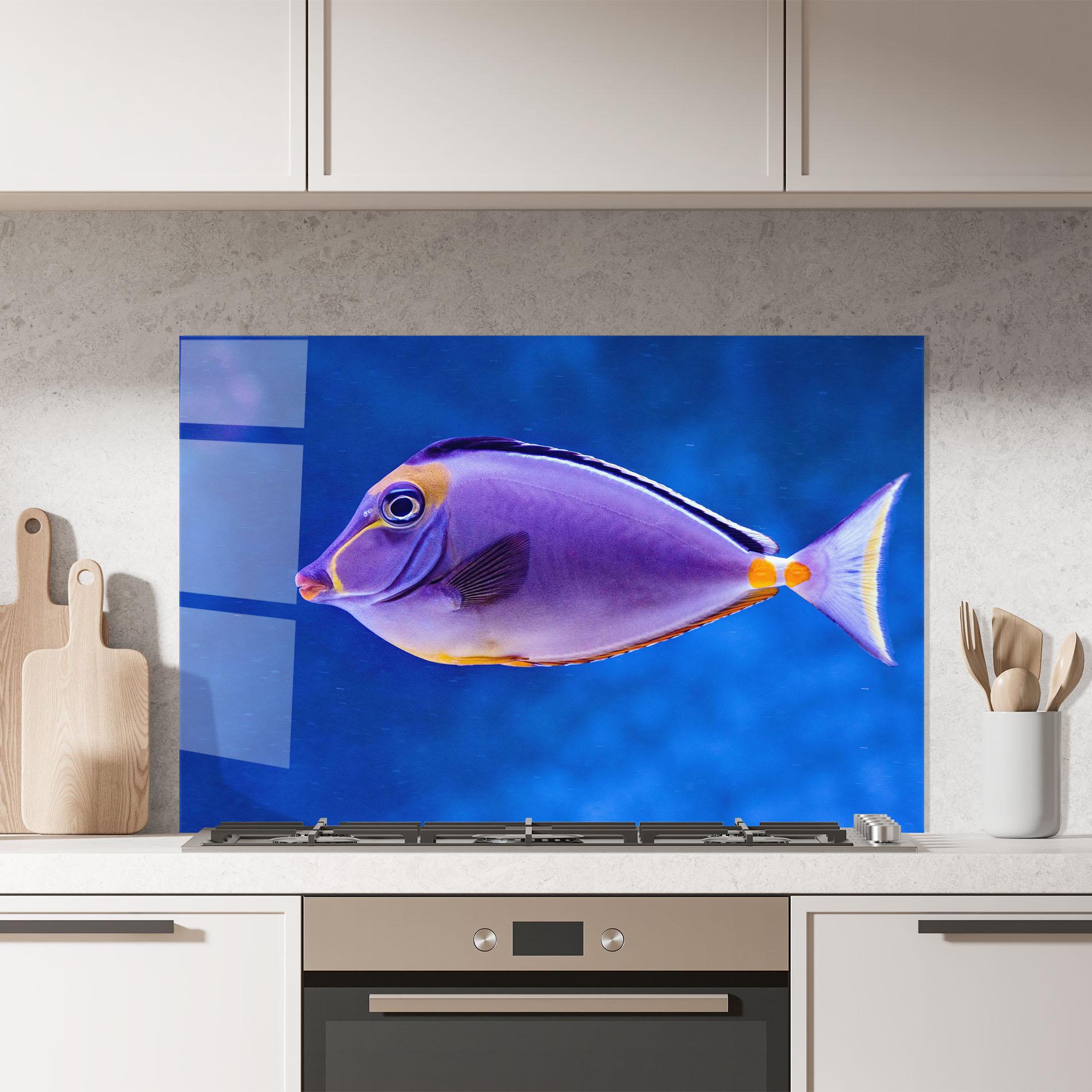 Panou Sticla Bucatarie Pink Lips Fish mockup 7