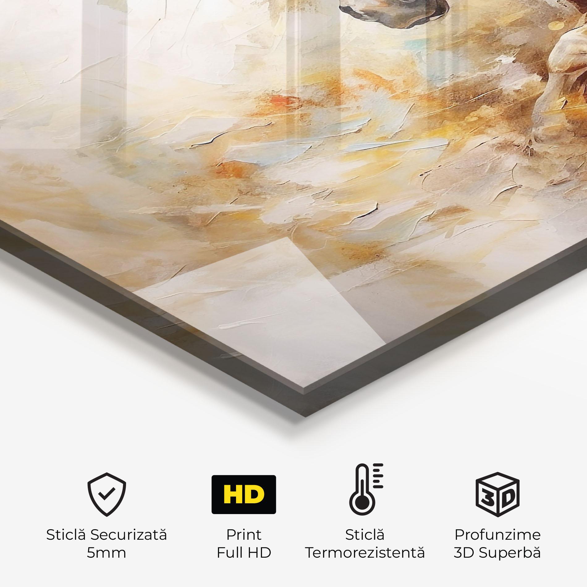 Panou Sticla Bucatarie Brown Horse Running mockup 2