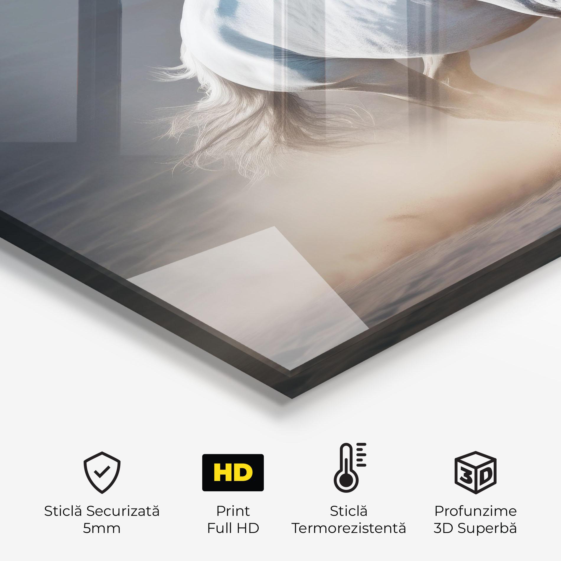 Panou Sticla Bucatarie Desert Horse mockup 2