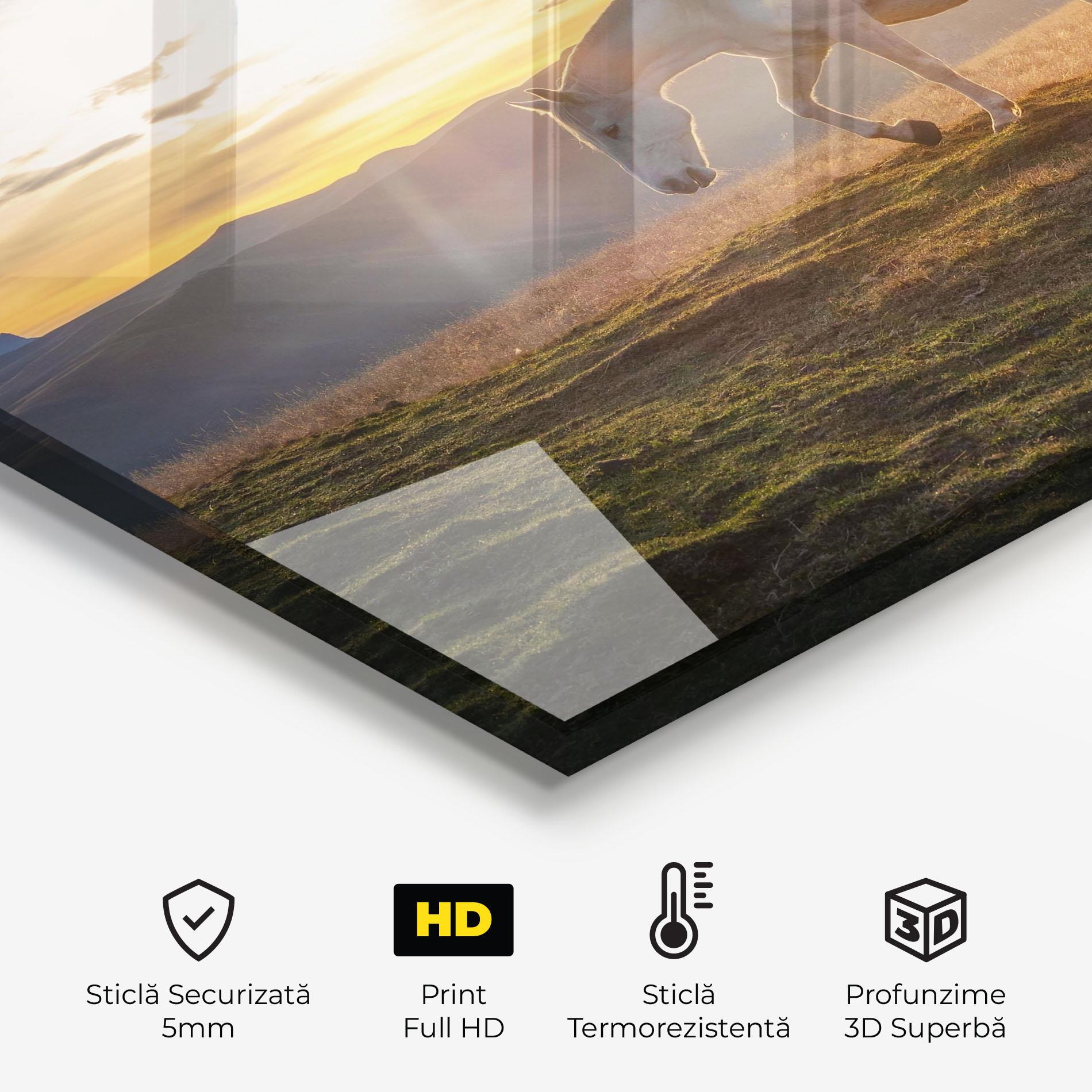 Panou Sticla Bucatarie Mountain White Horse mockup 2