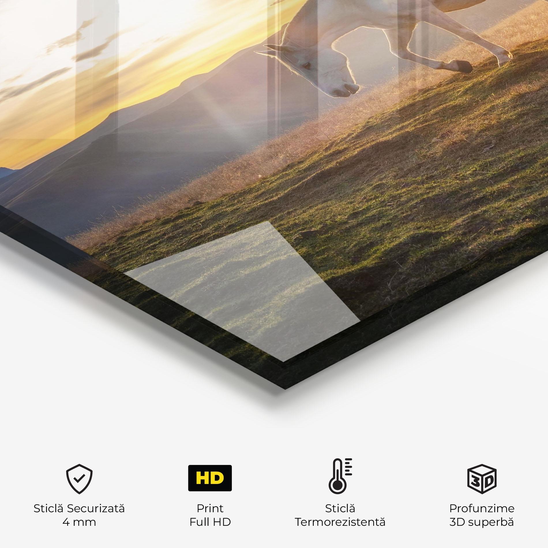 Panou Sticla Bucatarie Mountain White Horse mockup 2
