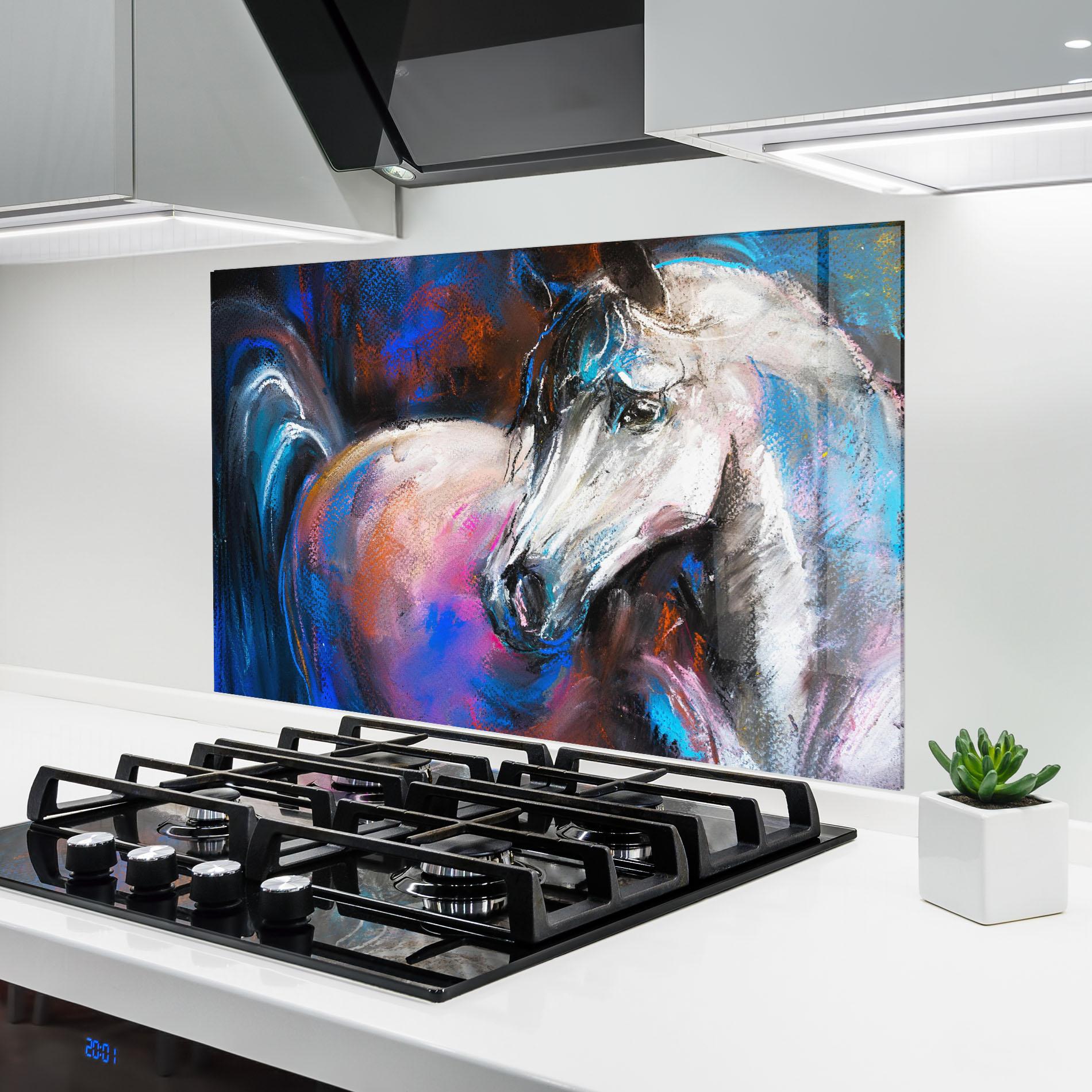 Panou Sticla Bucatarie Shades Of Horse mockup 6