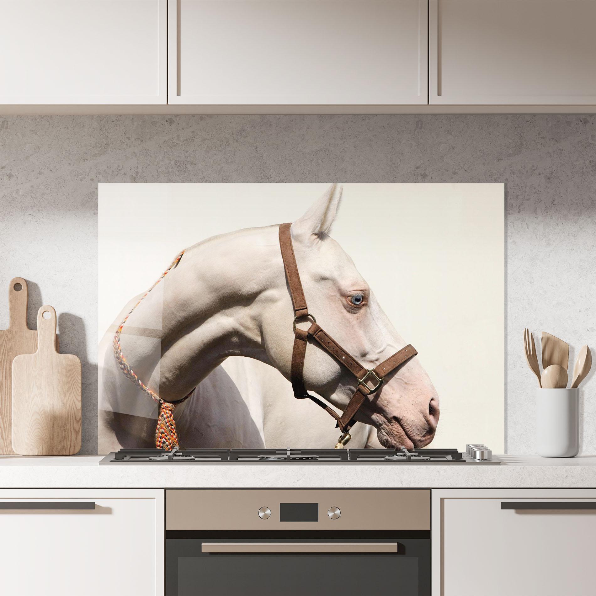 Panou Sticla Bucatarie Blue Eye Horse mockup 7