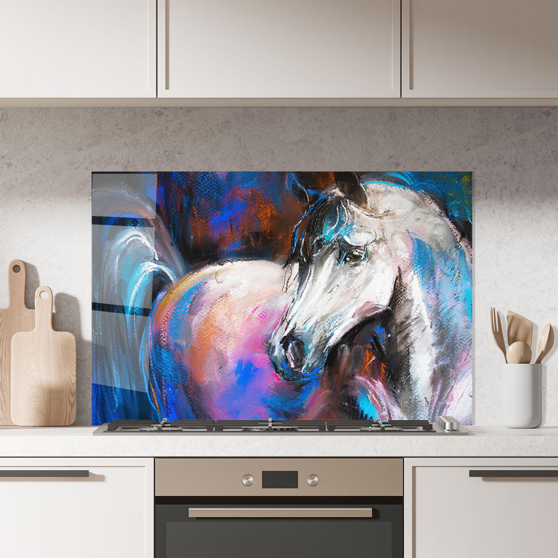 Panou Sticla Bucatarie Shades Of Horse mockup 7