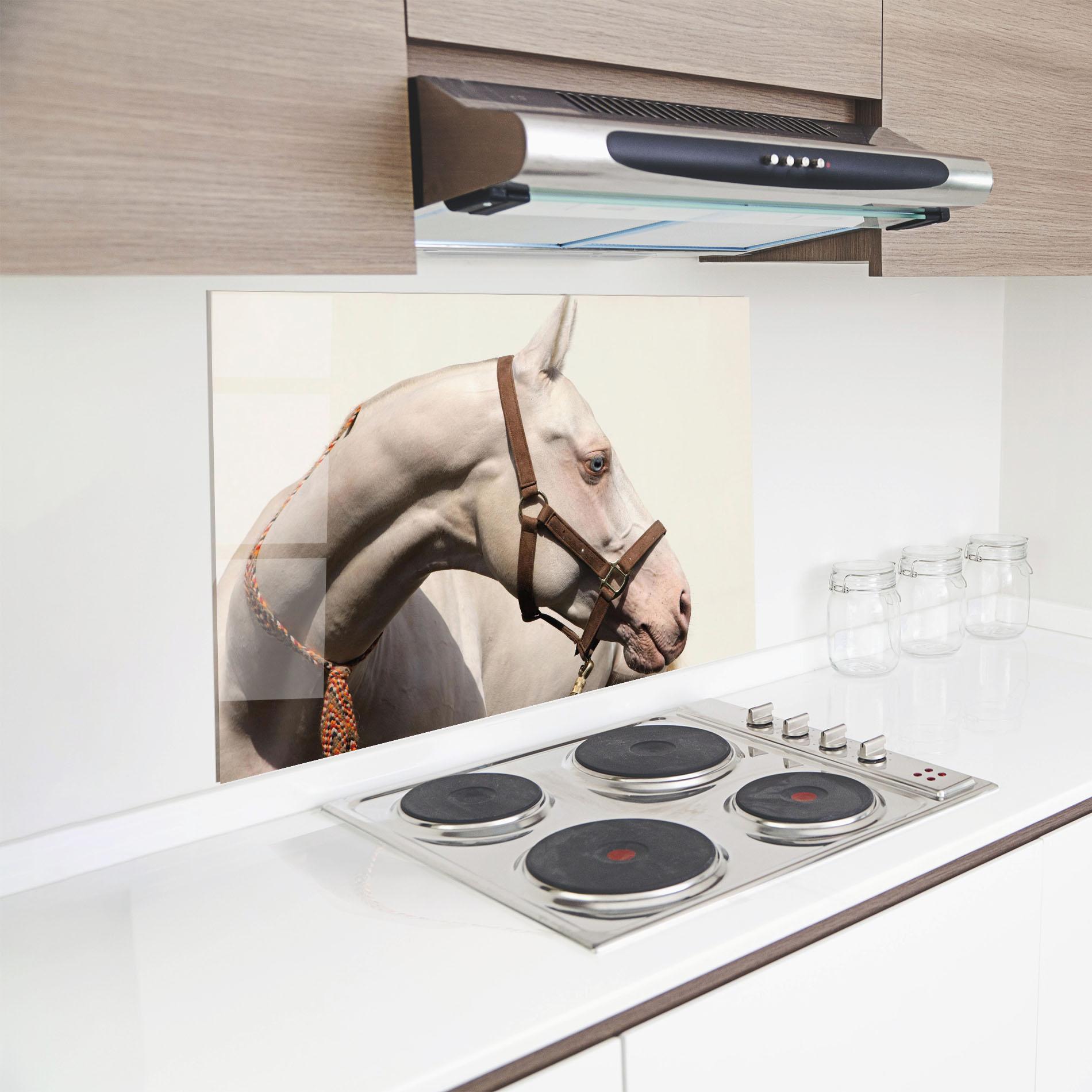 Panou Sticla Bucatarie Blue Eye Horse mockup 8