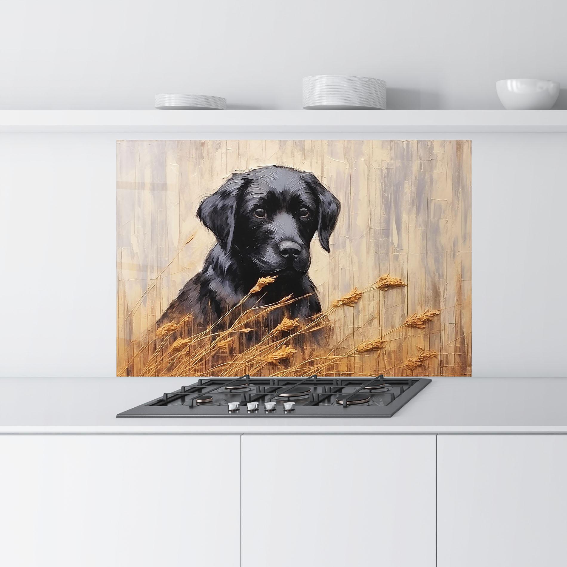 Panou Sticla Bucatarie Black Dog Art mockup 9