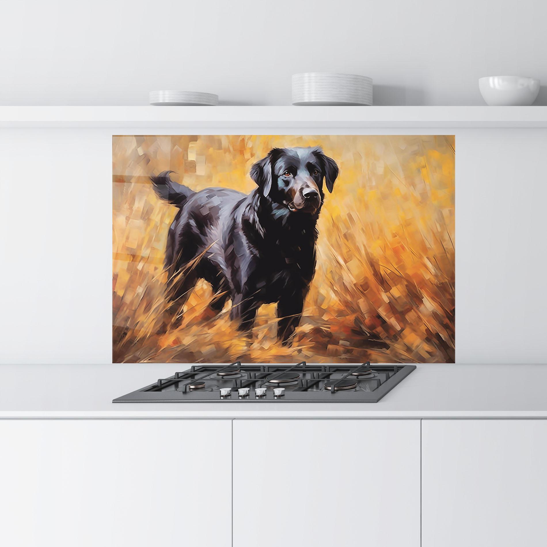 Panou Sticla Bucatarie Black Pretty Dog mockup 9