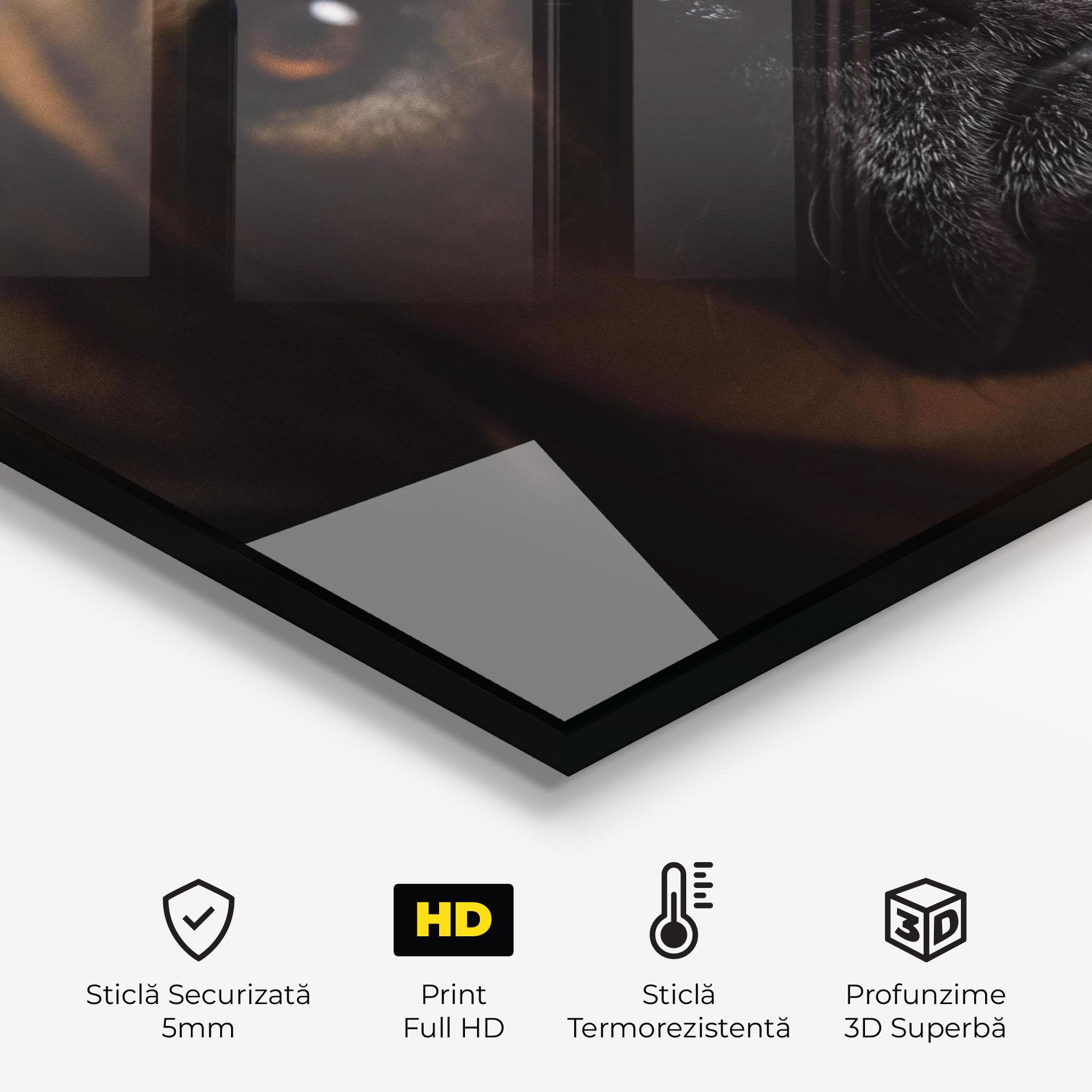 Panou Sticla Bucatarie Black Nose Dog mockup 2